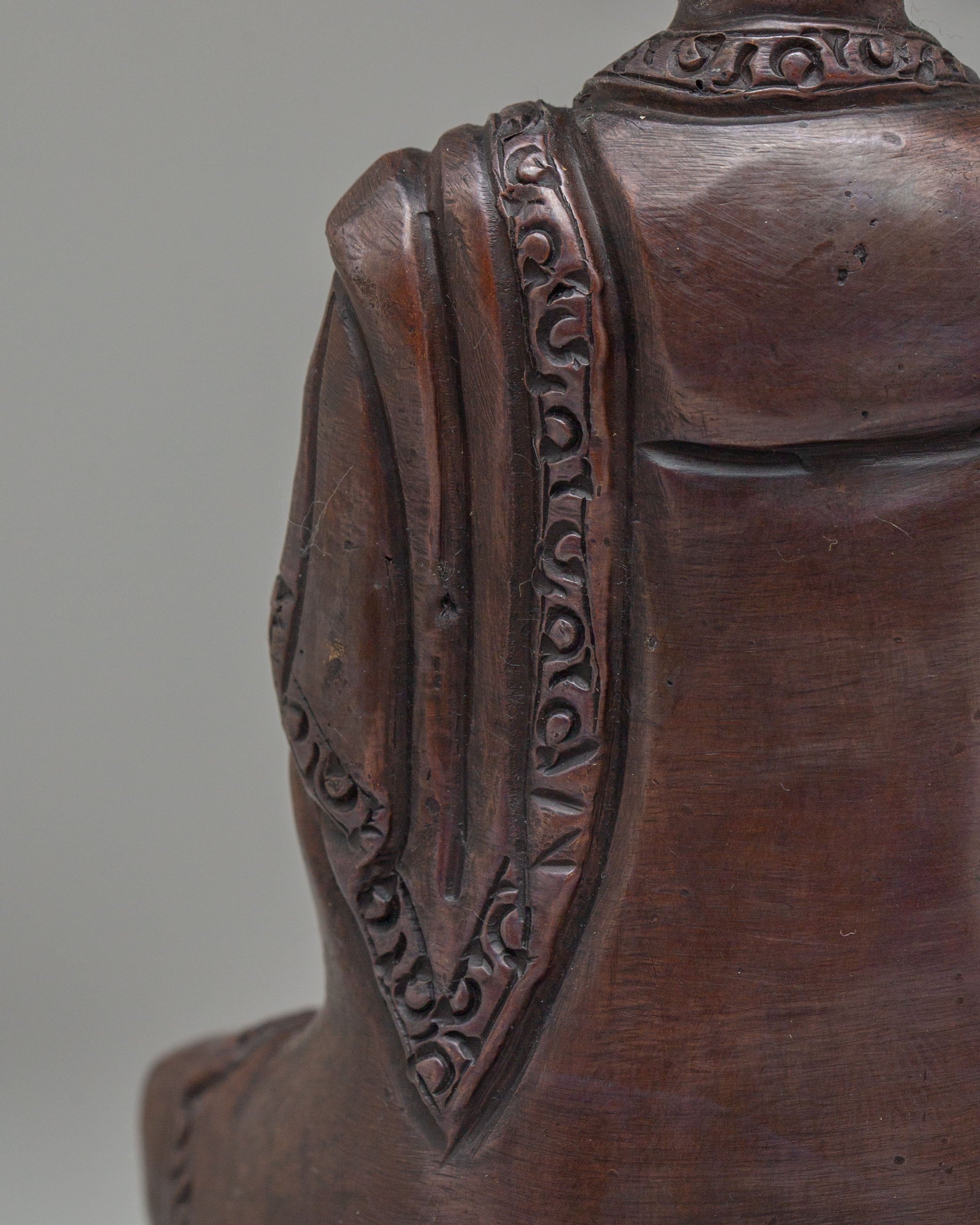 Oxidized Copper Shakyamuni Buddha Statue | Tibetan Artwork