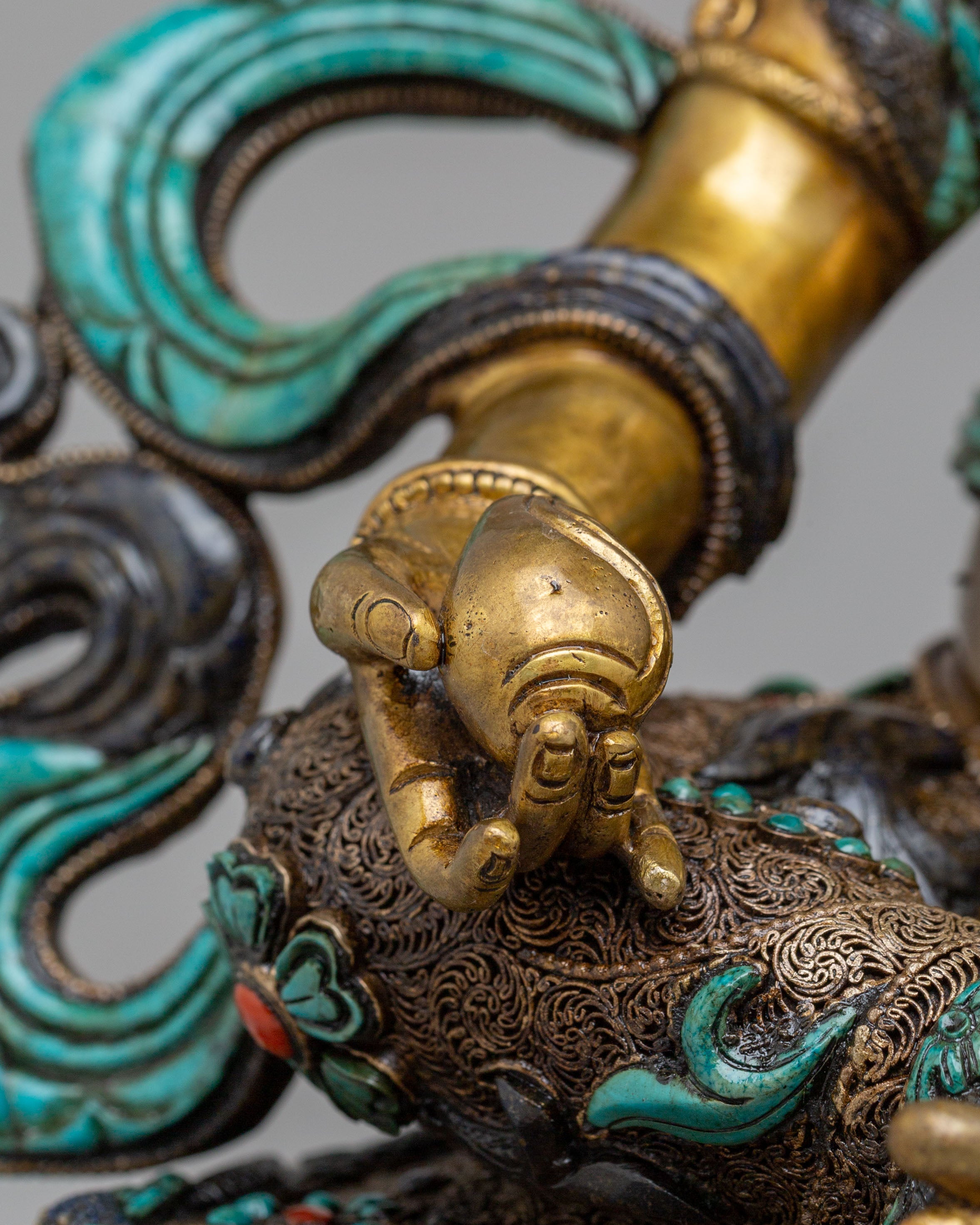 Tibetan Dzambhala Altar Statue | Prosperity and Meditation Shrine Decor