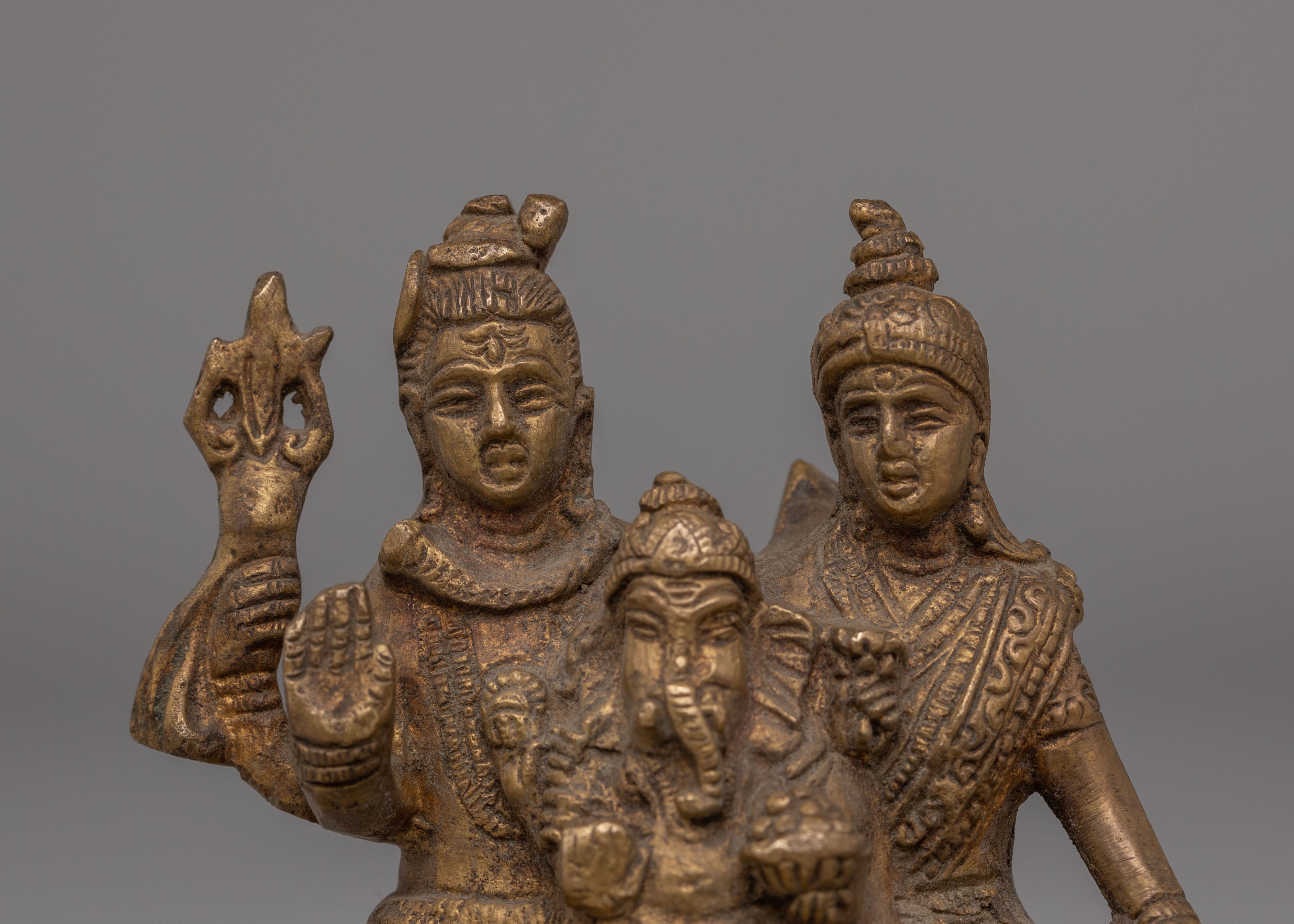 Handcrafted Shiva Family Statue | Lord Shiva Family Statue
