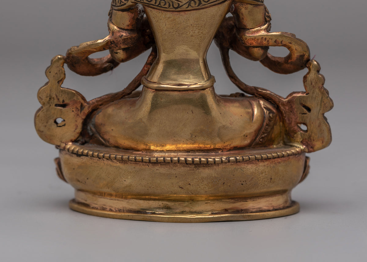 Tibetan Vajradhara Deity Statue | Copper Body Figurine