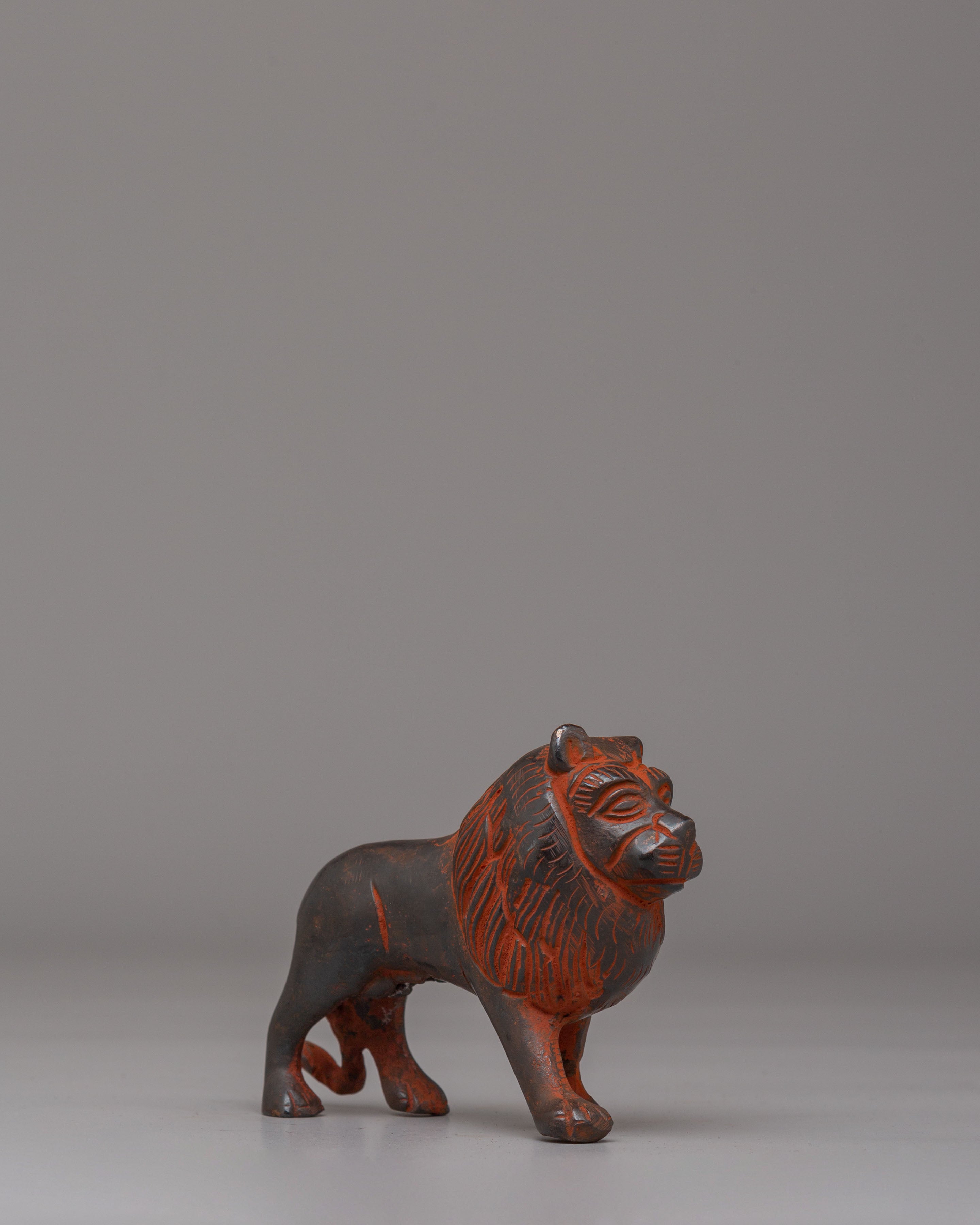 Traditional Lion | Hand Carved Wooden Lion