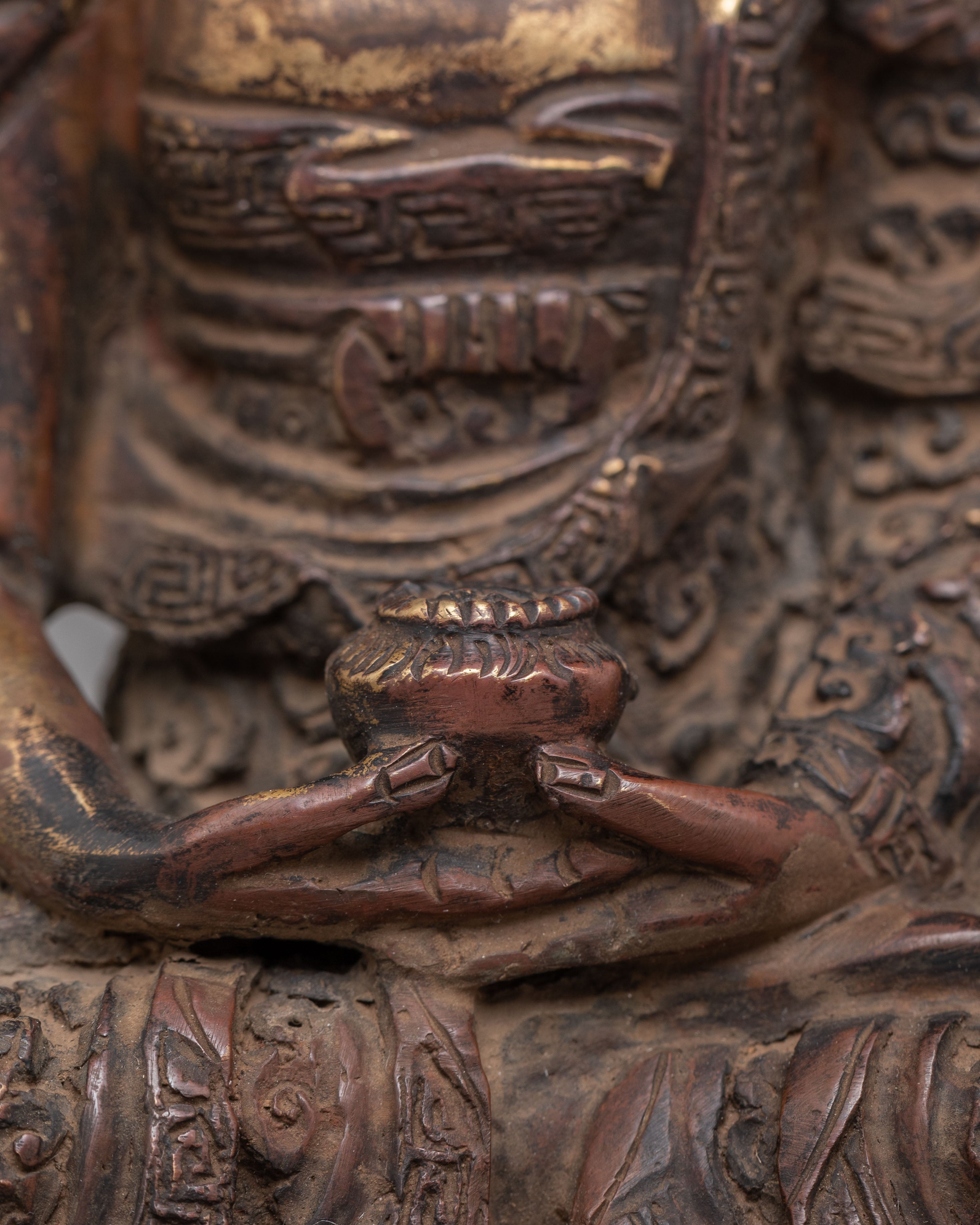 Amitabha Buddha Altar Statue | Handcrafted Brass Sculpture for Meditation & Blessings