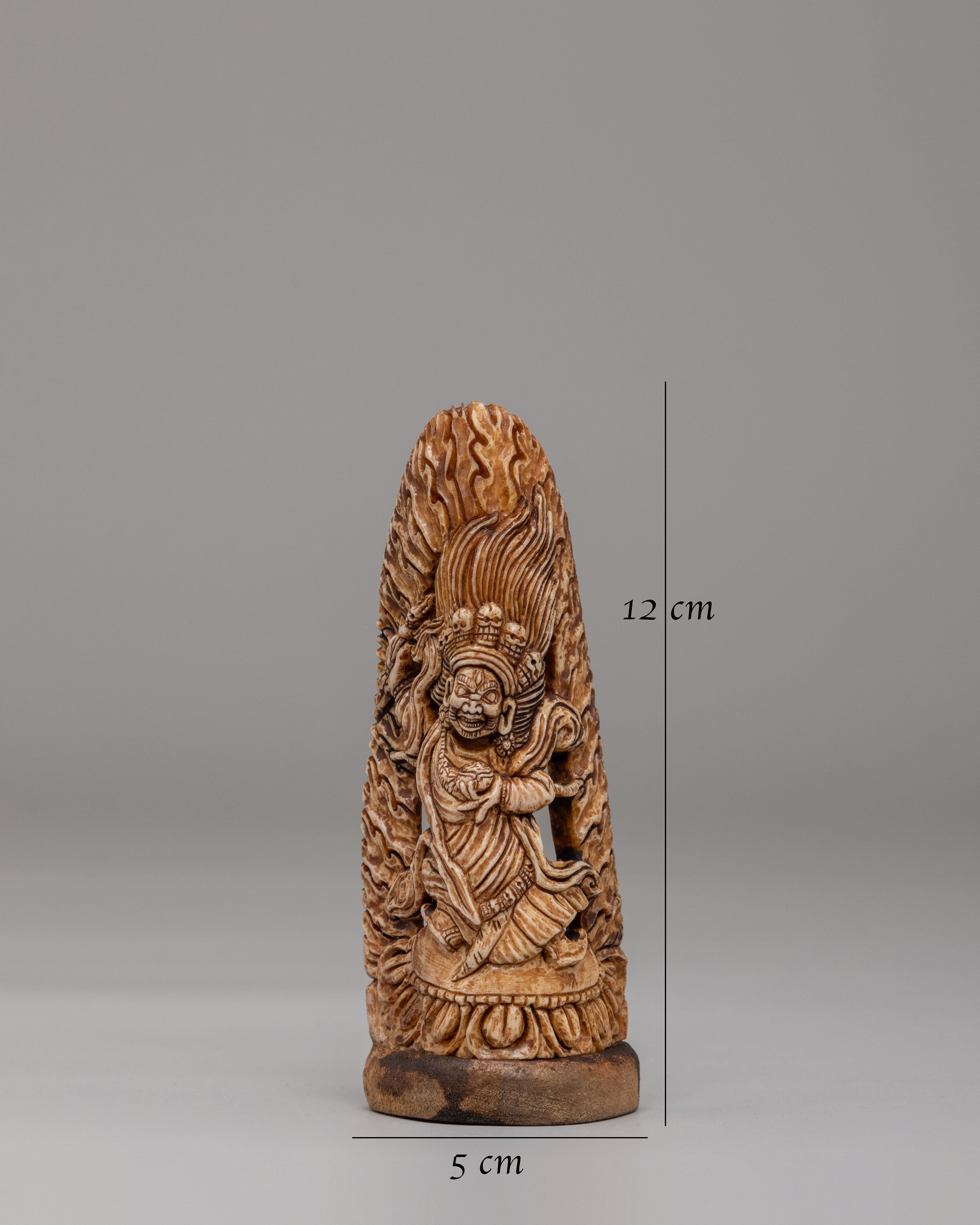 Handmade Mahakala Bone Stamp | Symbol of Protection and Strength