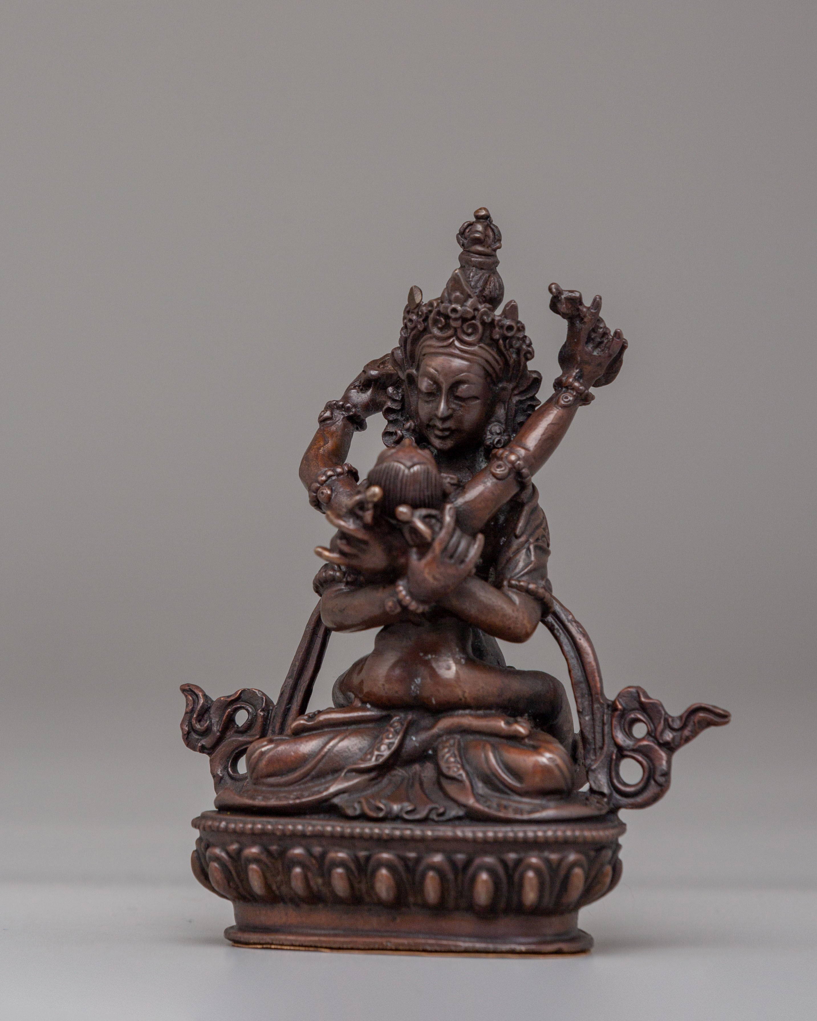 Vajradhara With Consort Sculpture | Vajrayana Deity Sculpture