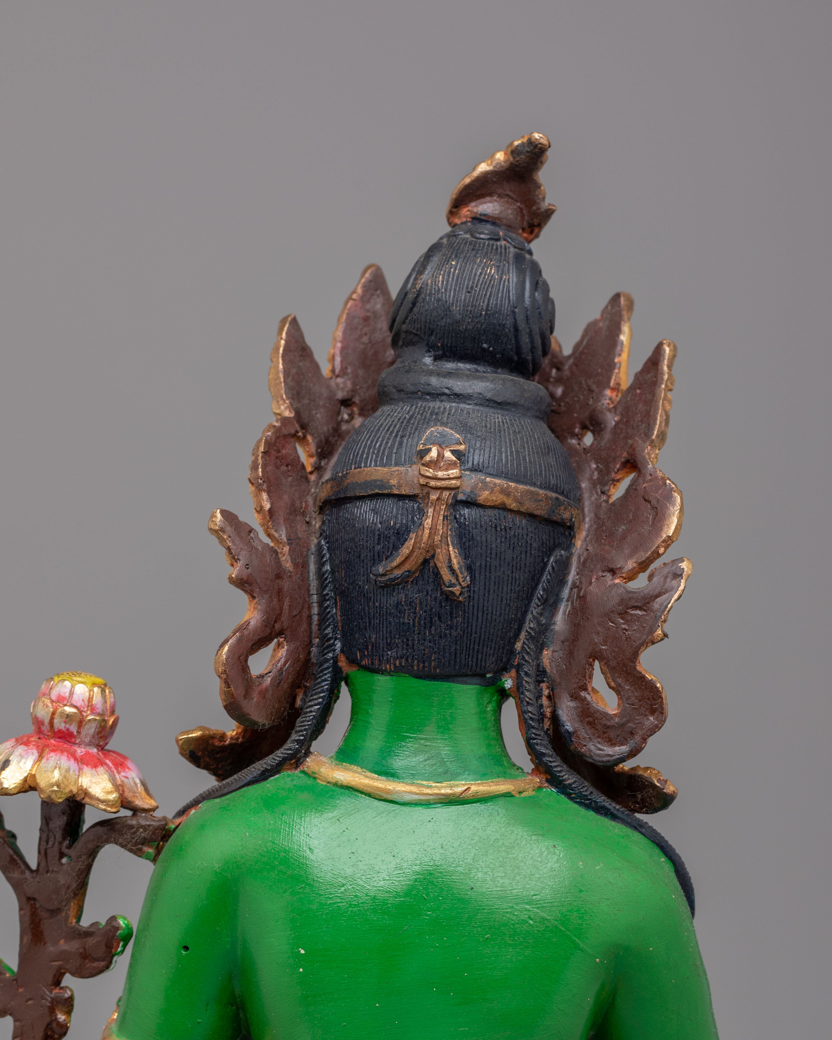 Green Tara Sculpture for Buddhist Altars | Spiritual Home Decor