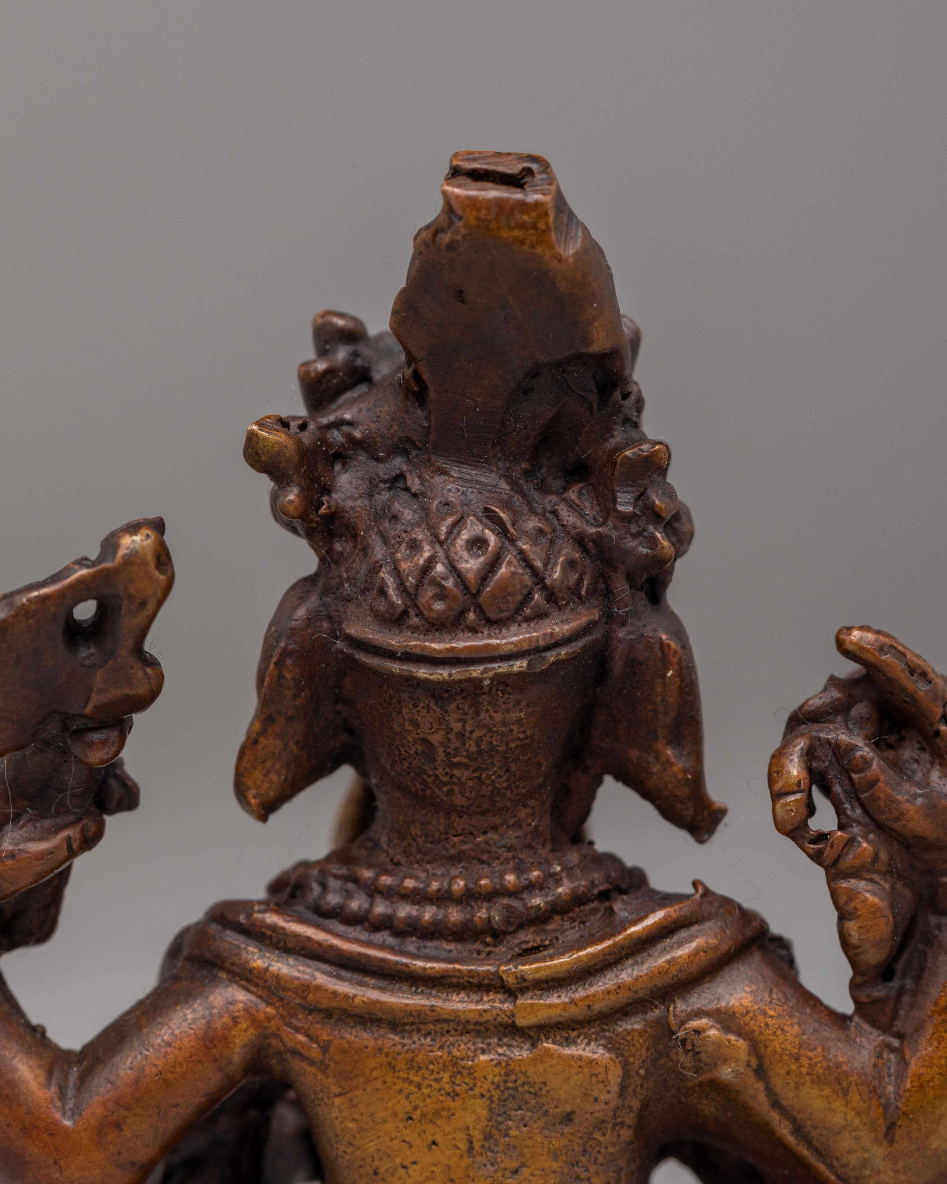 Traditional Lord Ganesh Statue | Oxidized Copper Artwork
