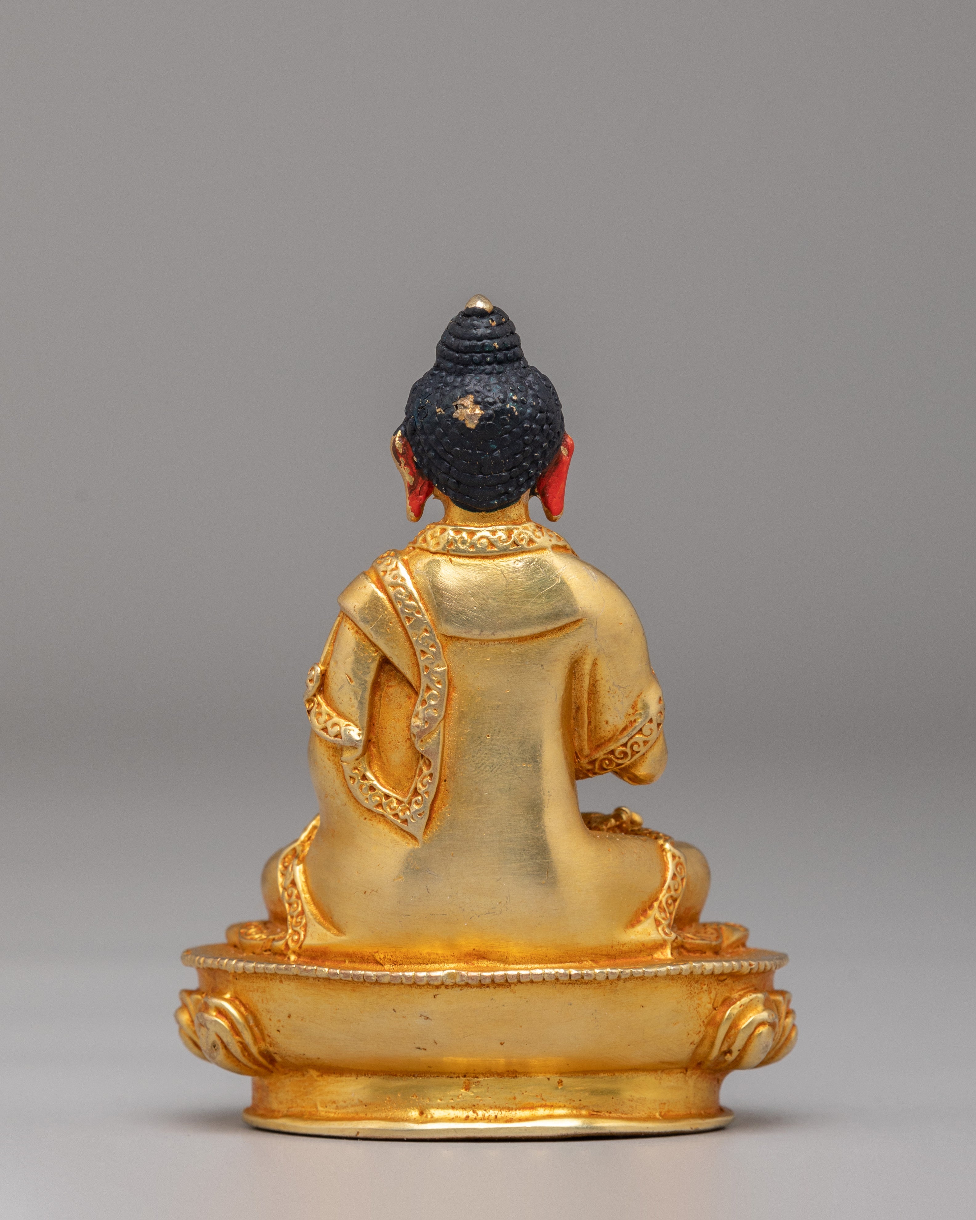 Golden Vairochana Buddha Statue | Meditation Altar Decor