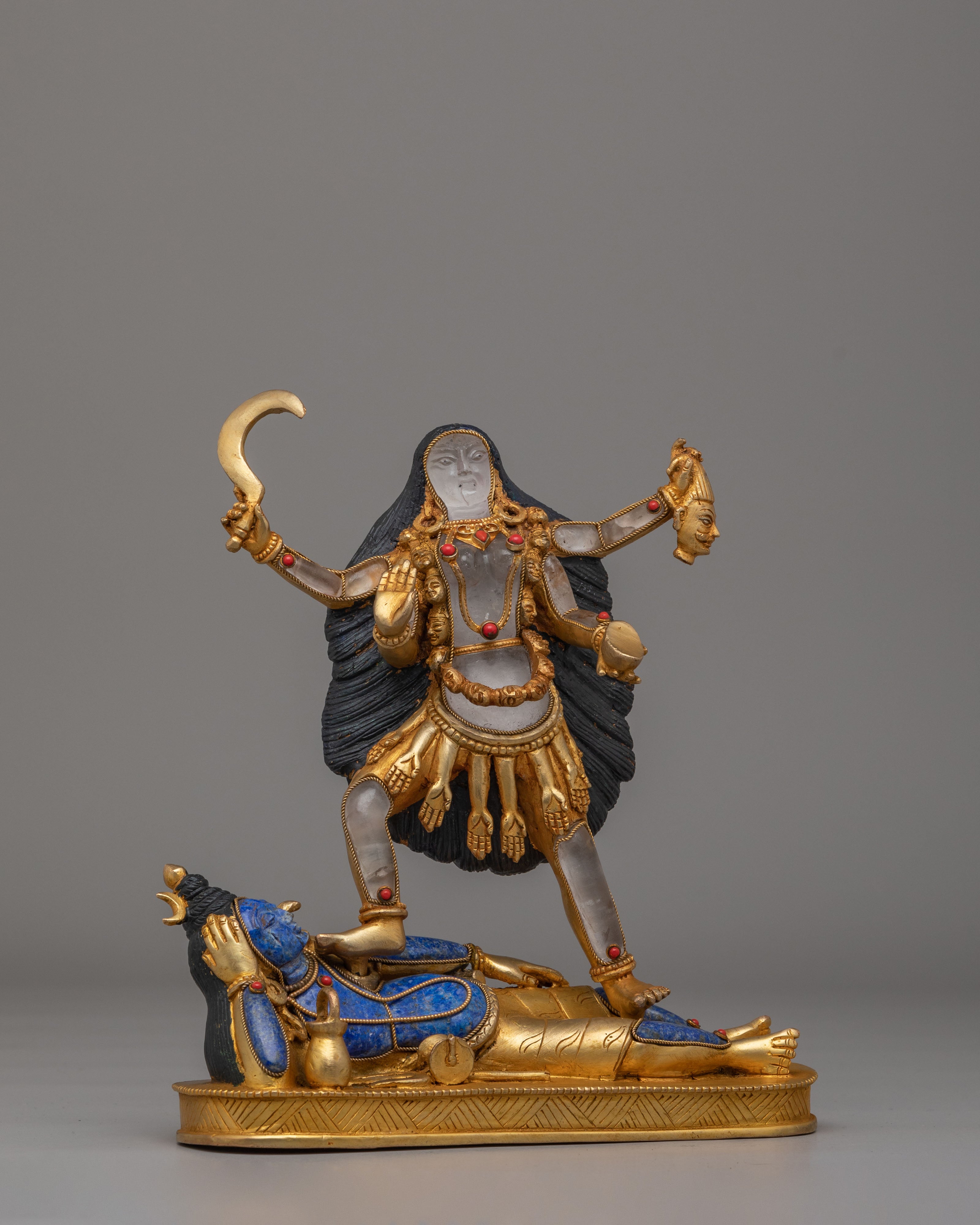 Mahakali Standing On Shiva Statue | Divine Goddess Sculpture
