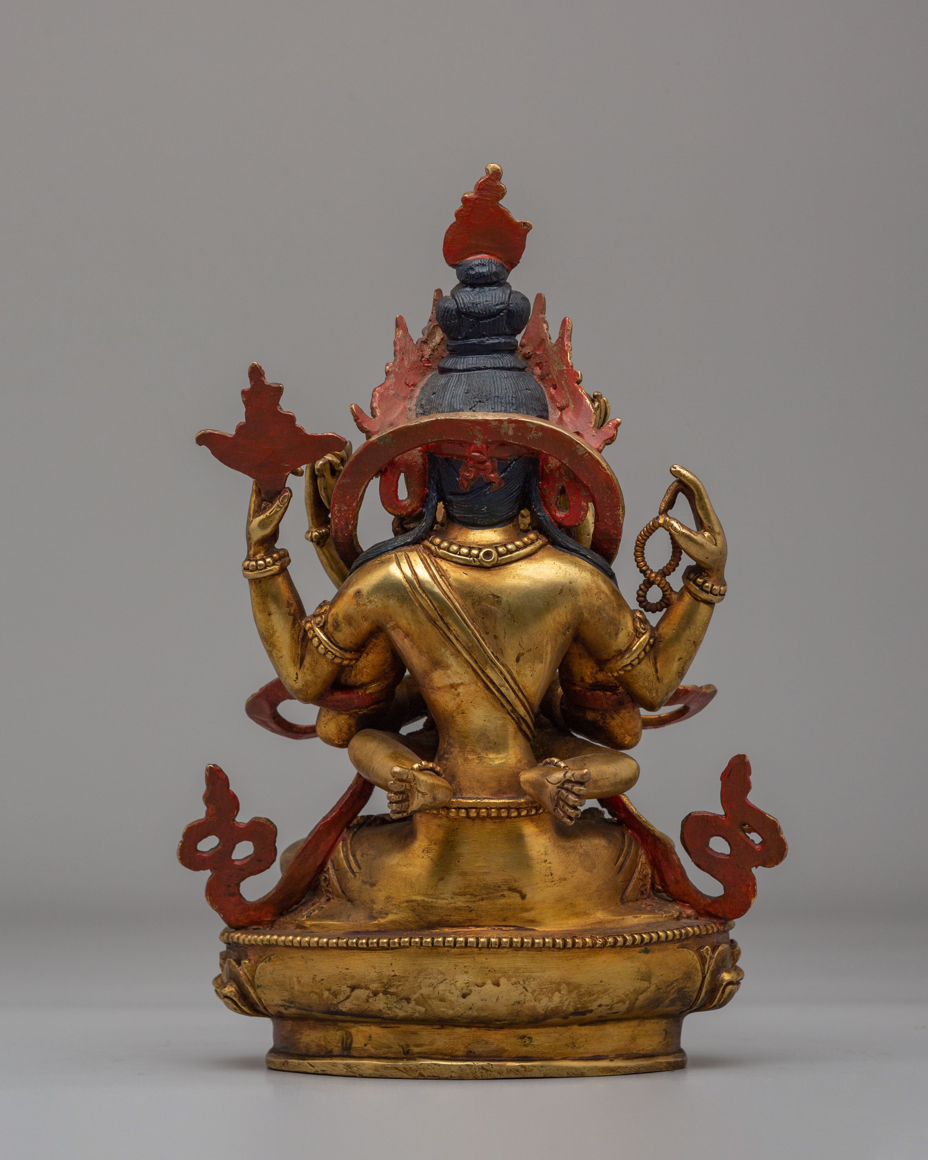 Sacred Chenrezig With Consort Statue | Symbol of Compassion