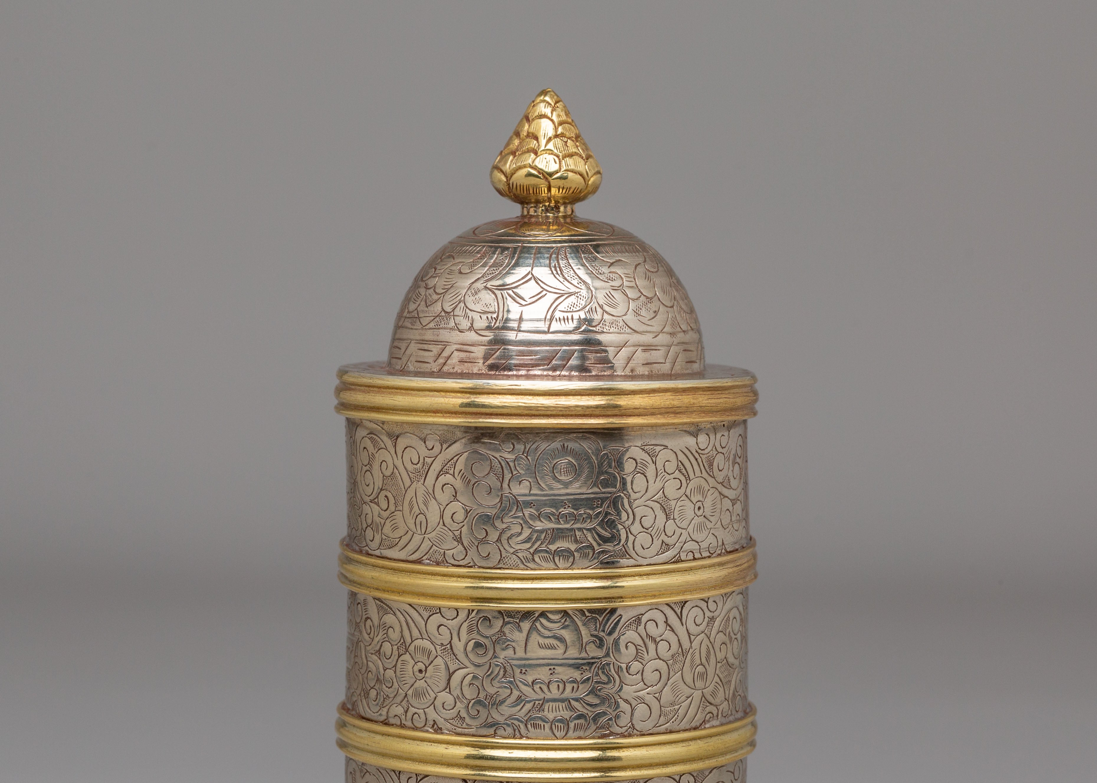 Himalayan Buddhist Altar Rice Pot | Sacred Ritual Offering Vessel
