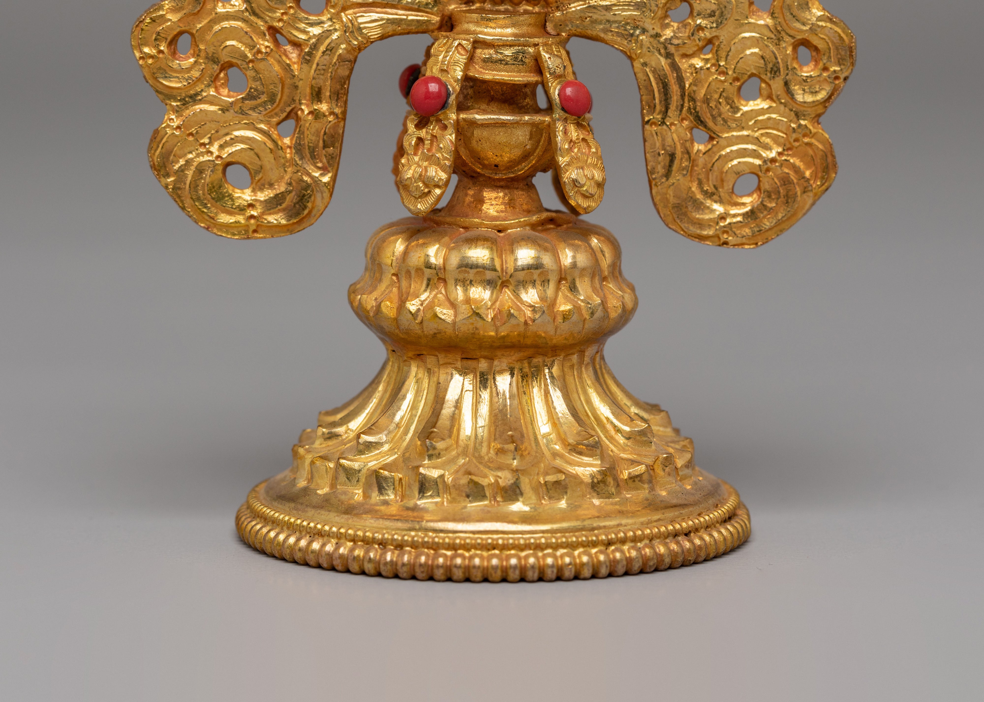 Chakravartin Possession Buddhist Symbol | Gold Plated Copper Chakravartin Set