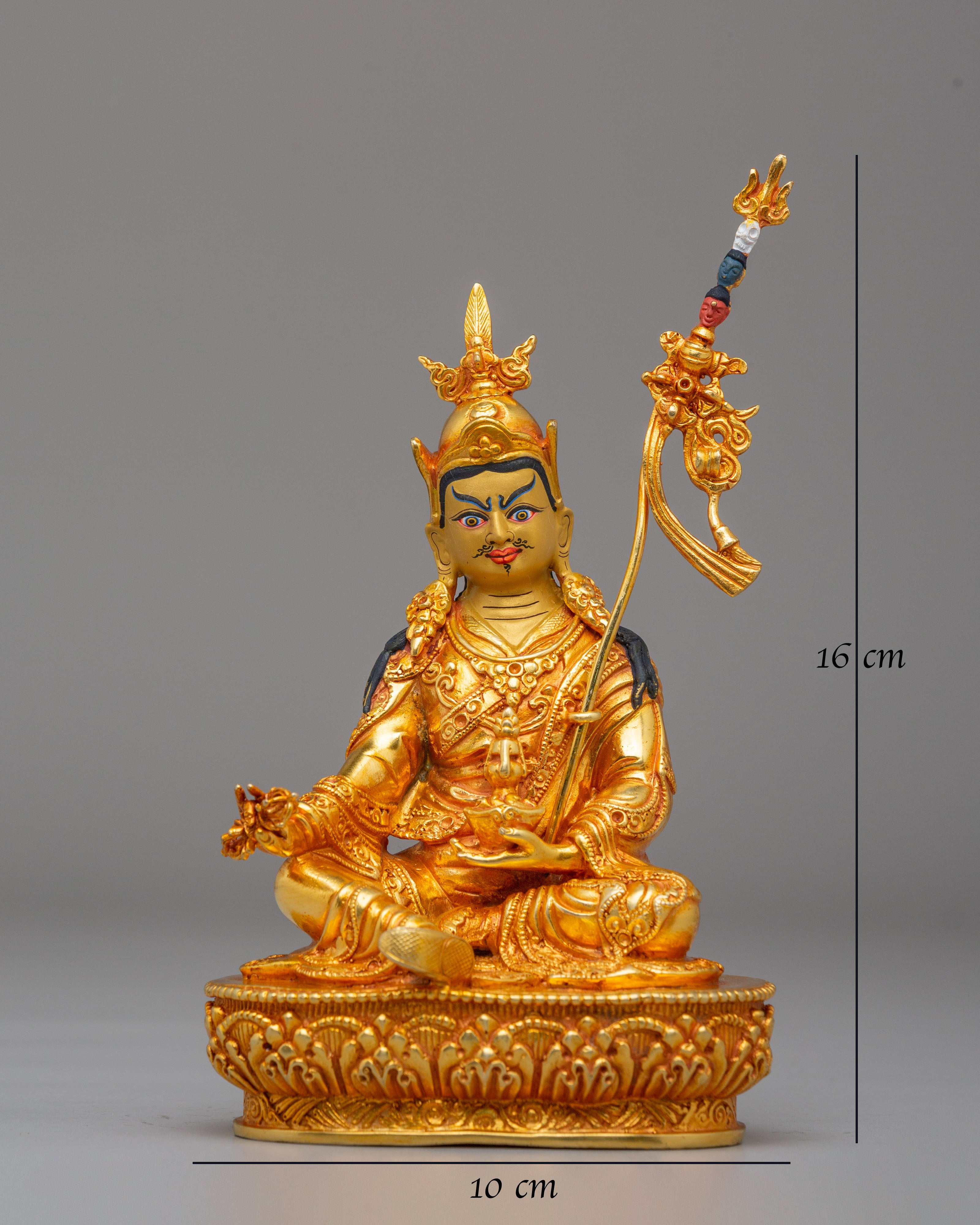 Spiritual Ritual Guru Rinpoche Statue | Tibetan Deity Sculpture