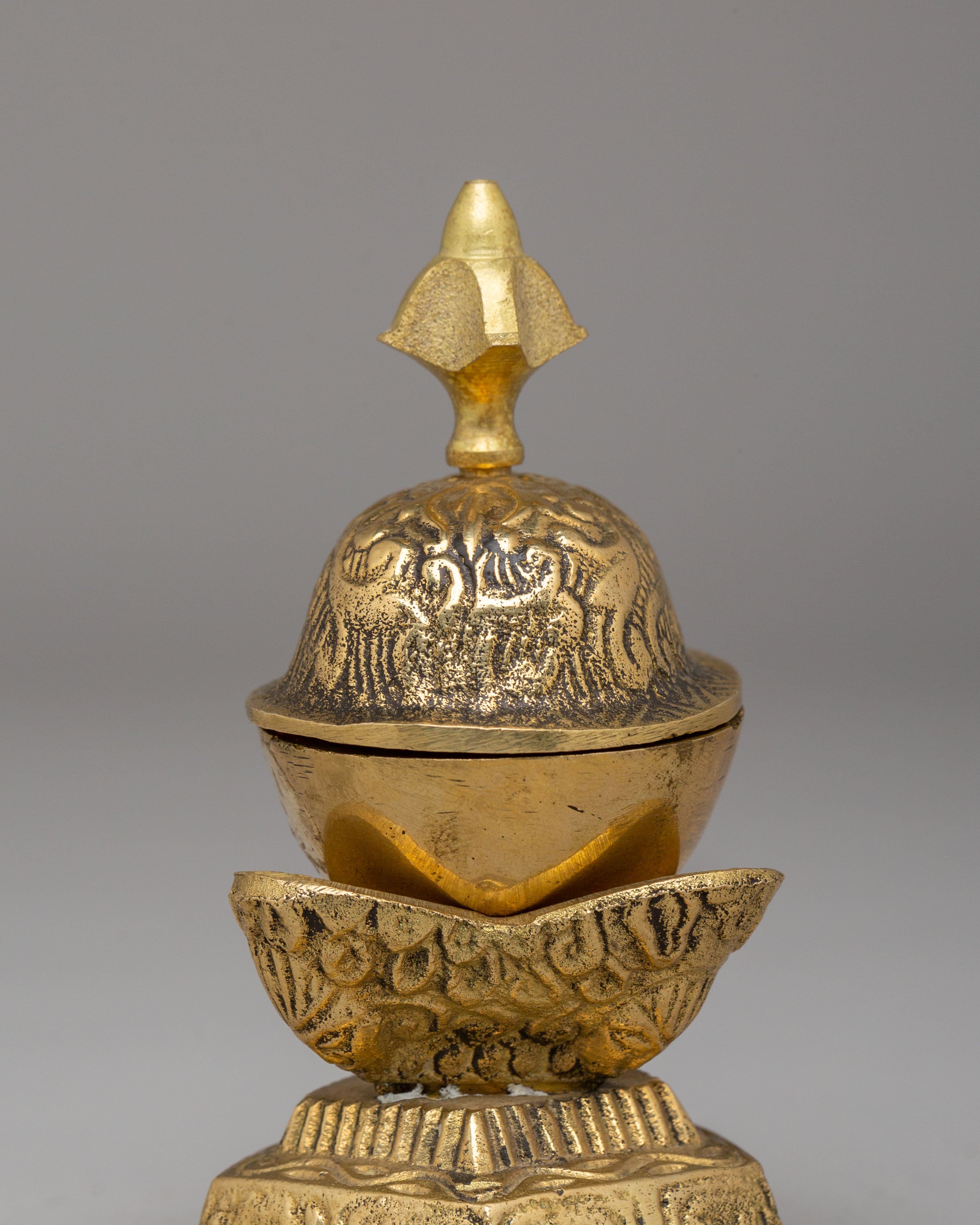Sacred Buddhist Kapala Set for Altar | Ritual Offering Vessels