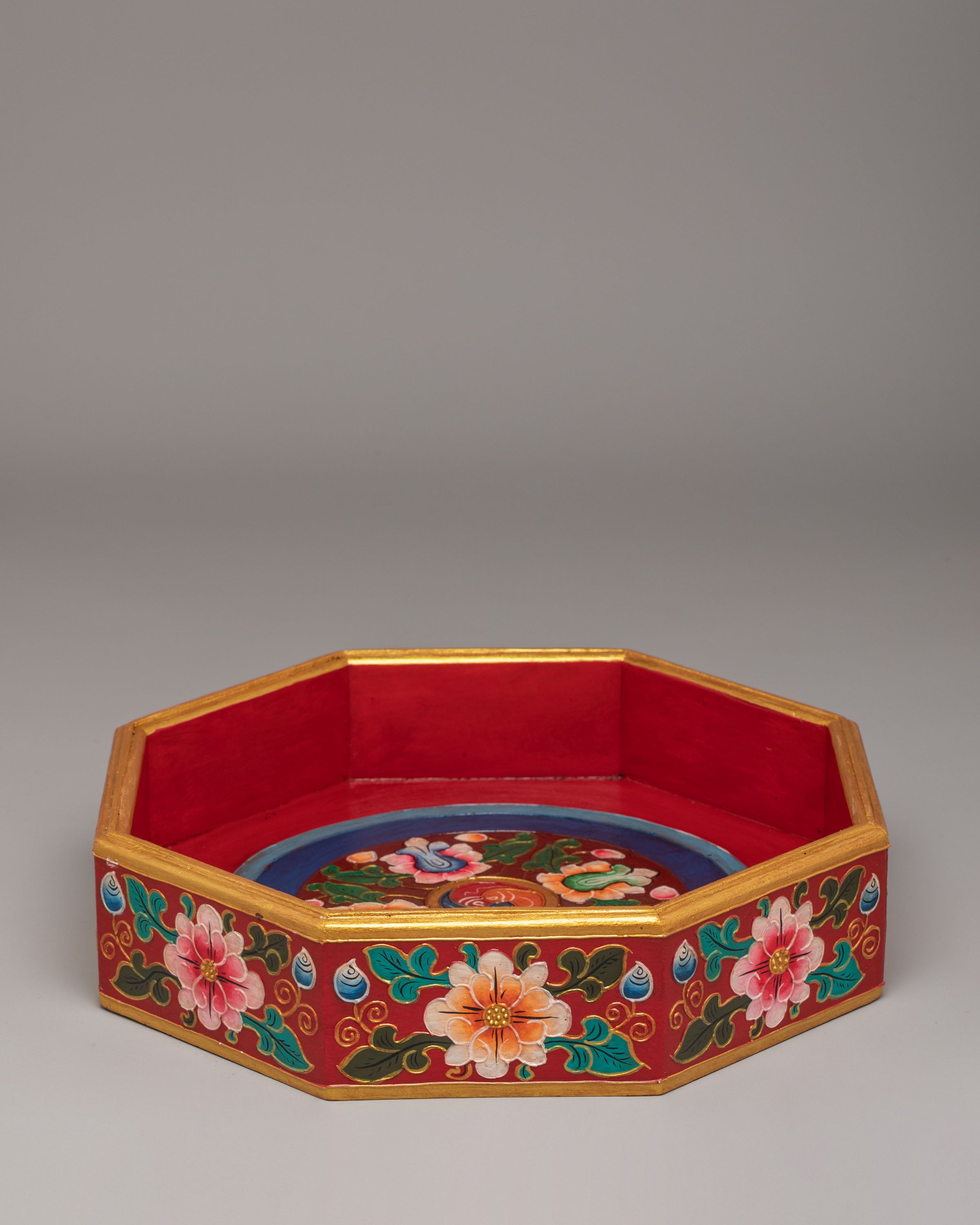 Buddhist Altar Tray | Hand-painted Ritual Plate