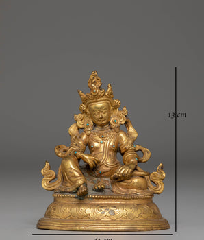 Handcrafted Copper Sculpture of Dzambhala