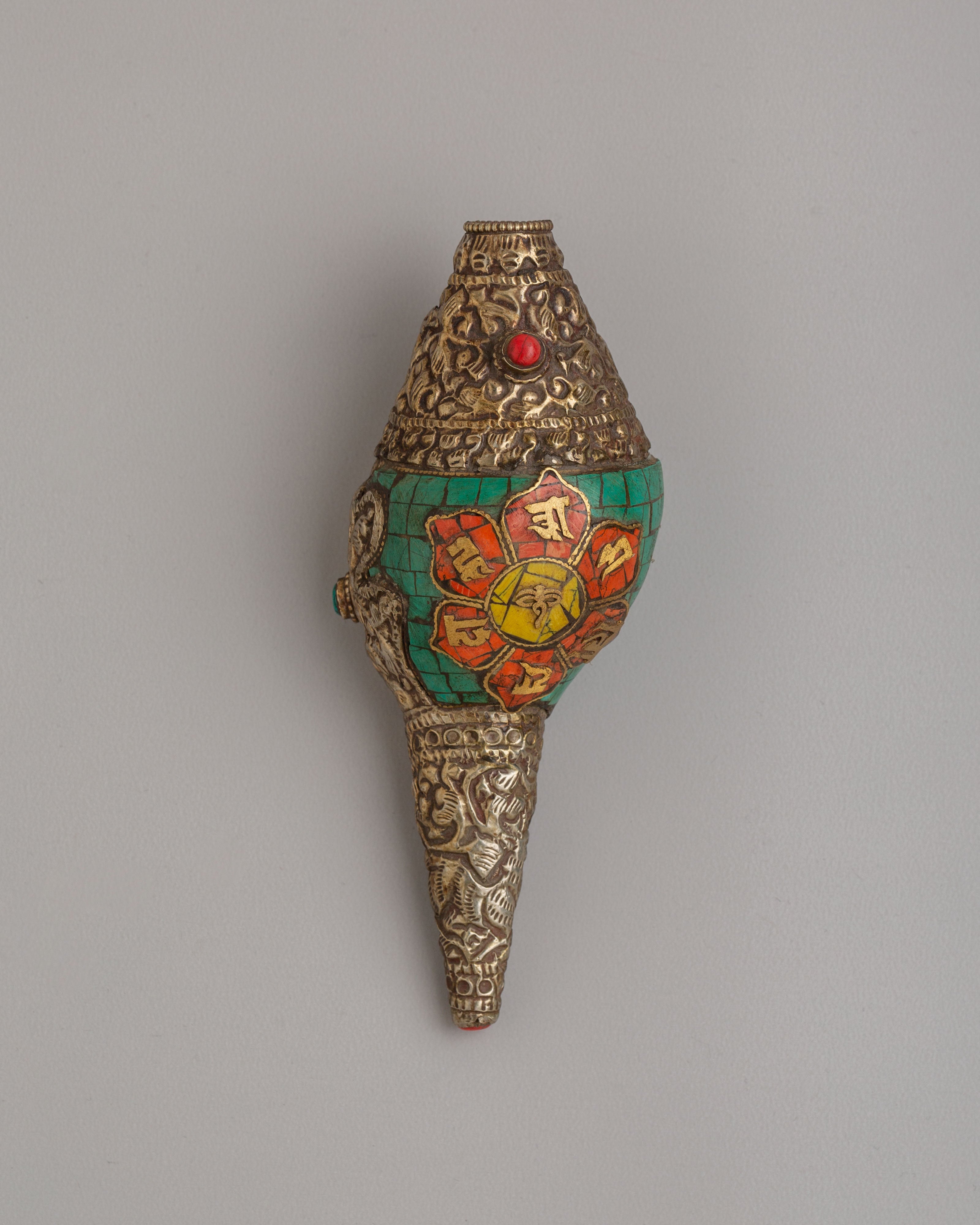 Handmade Conch for Buddhist Rituals | Tibetan Ritual Artifact