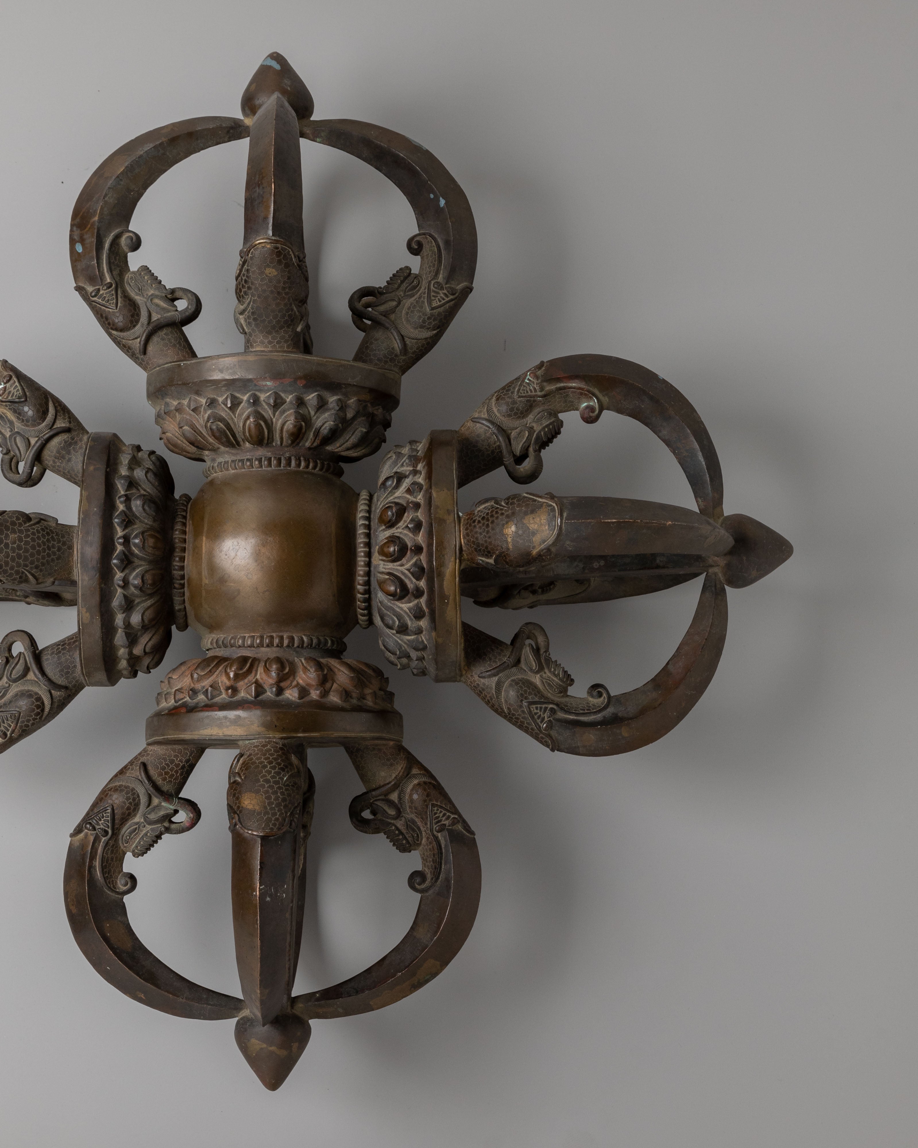 Oxidized Copper Bishwo Vajra |Symbol of Protection