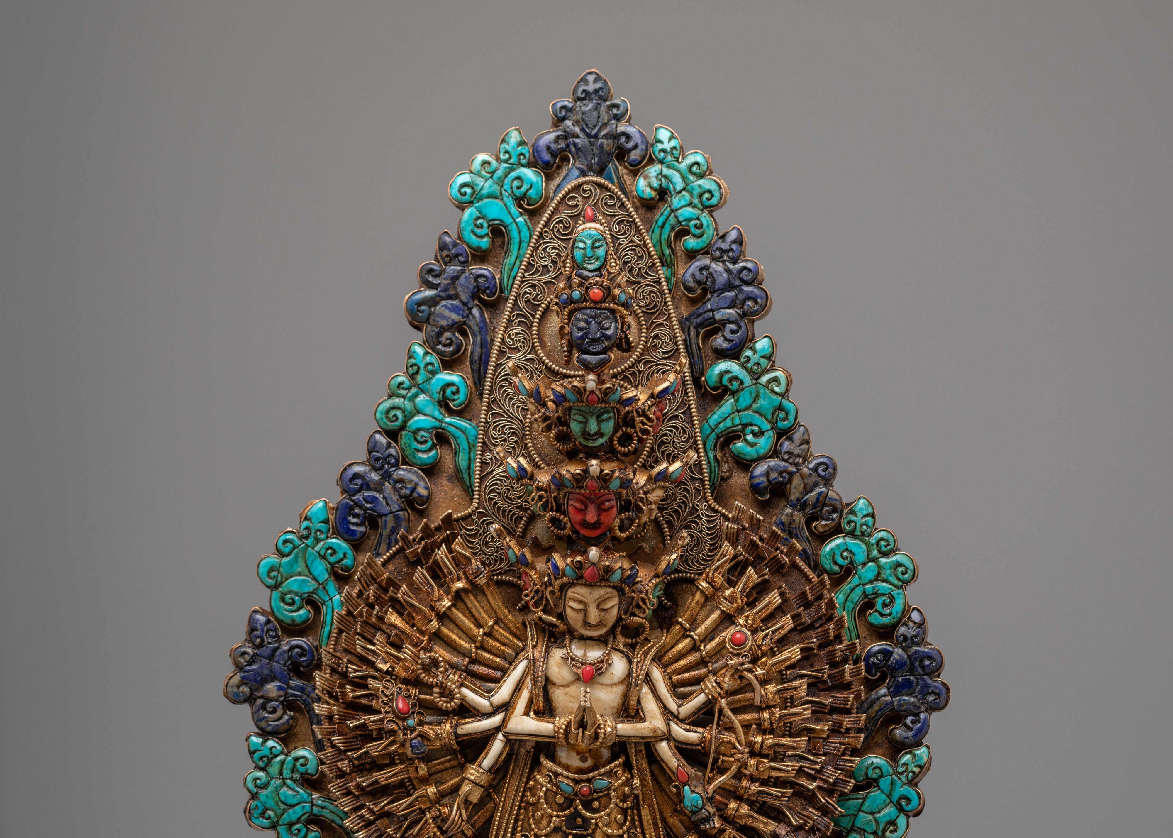 Traditional Thousand-Armed Chenrezig Statue | 1000 Arms Bodhisattva Artwork