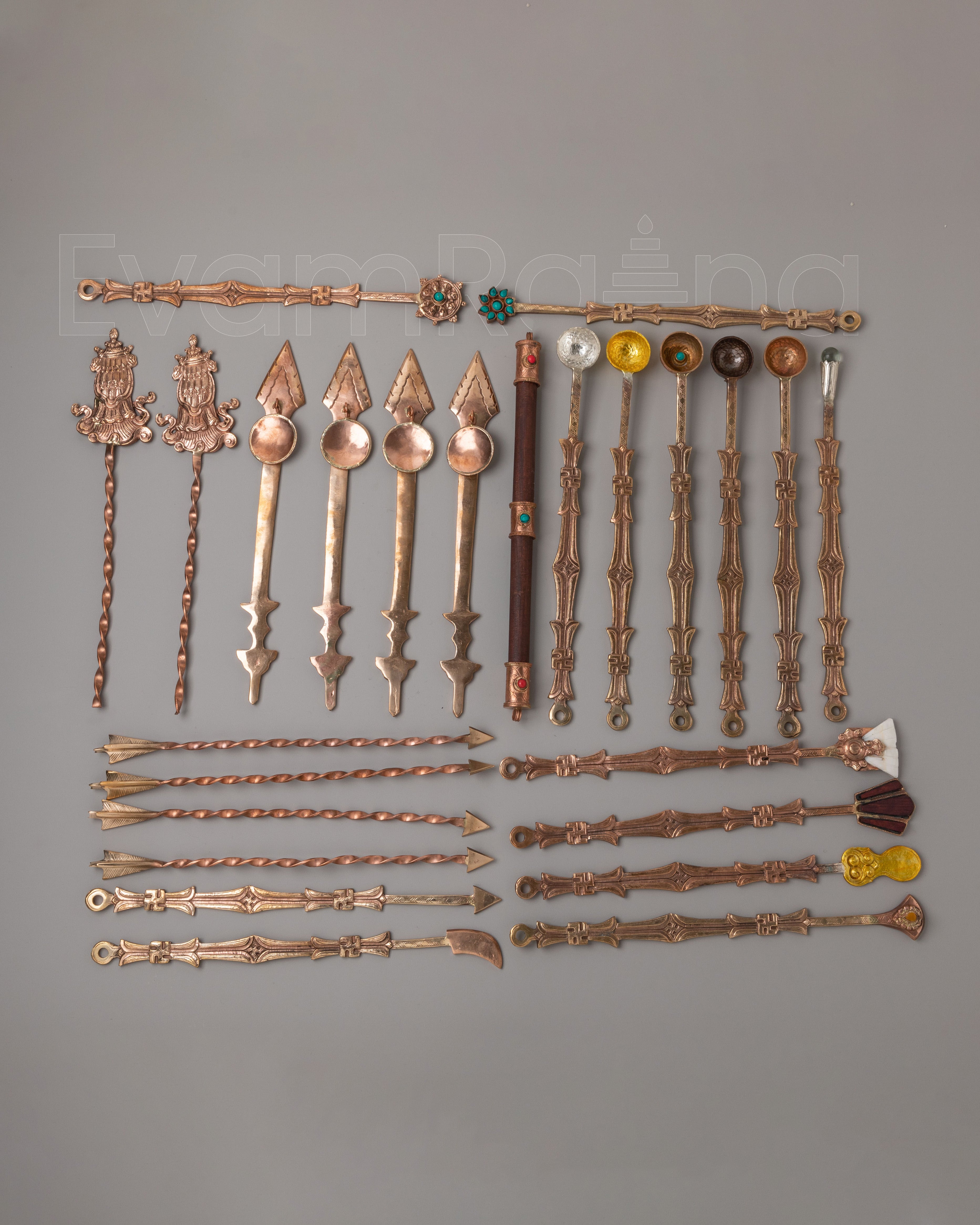 Traditional Tibetan Altar Ritual Items Set
