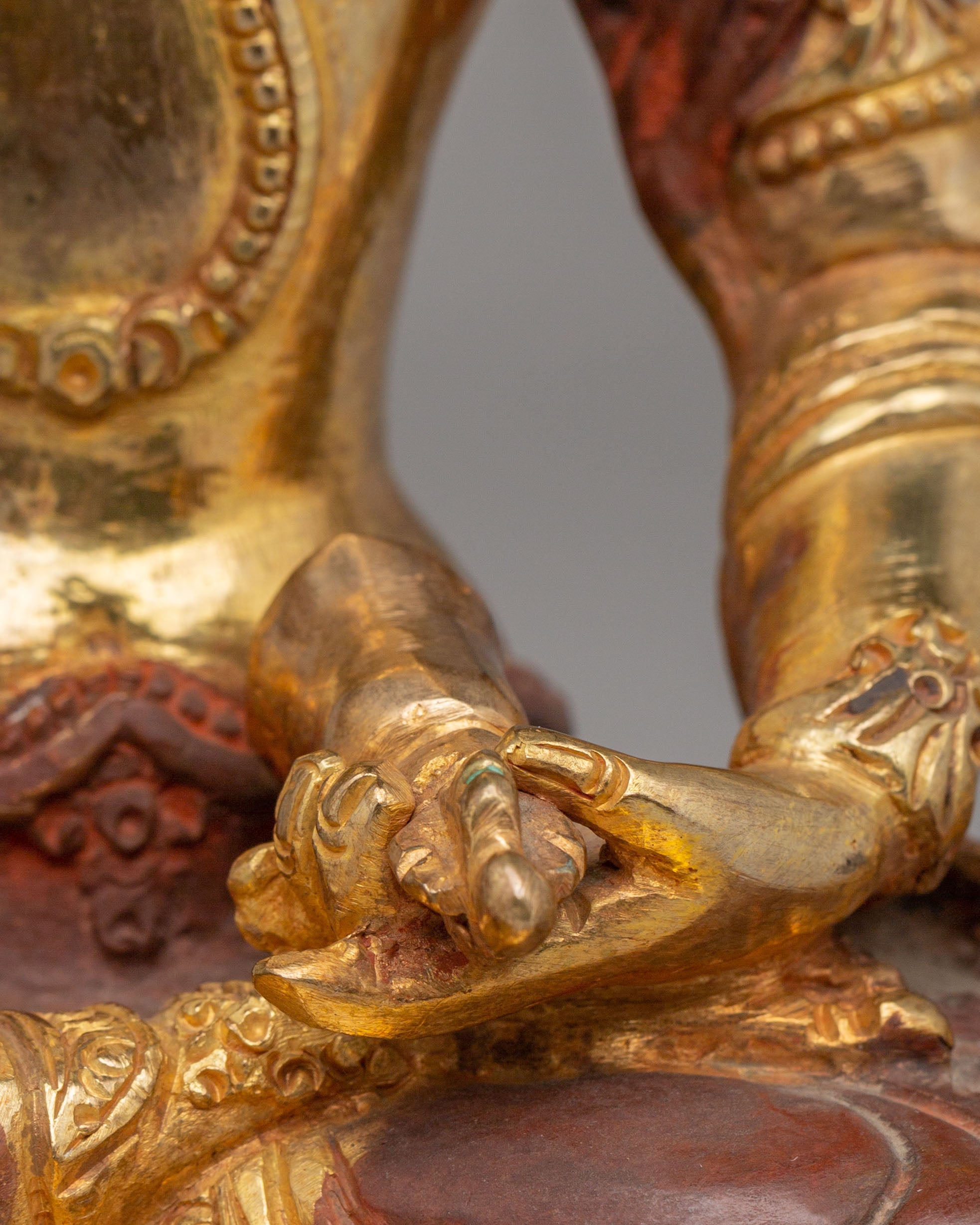 Divine Vajrasattva Statue | 24K Gold Plated Copper Vajrasattva