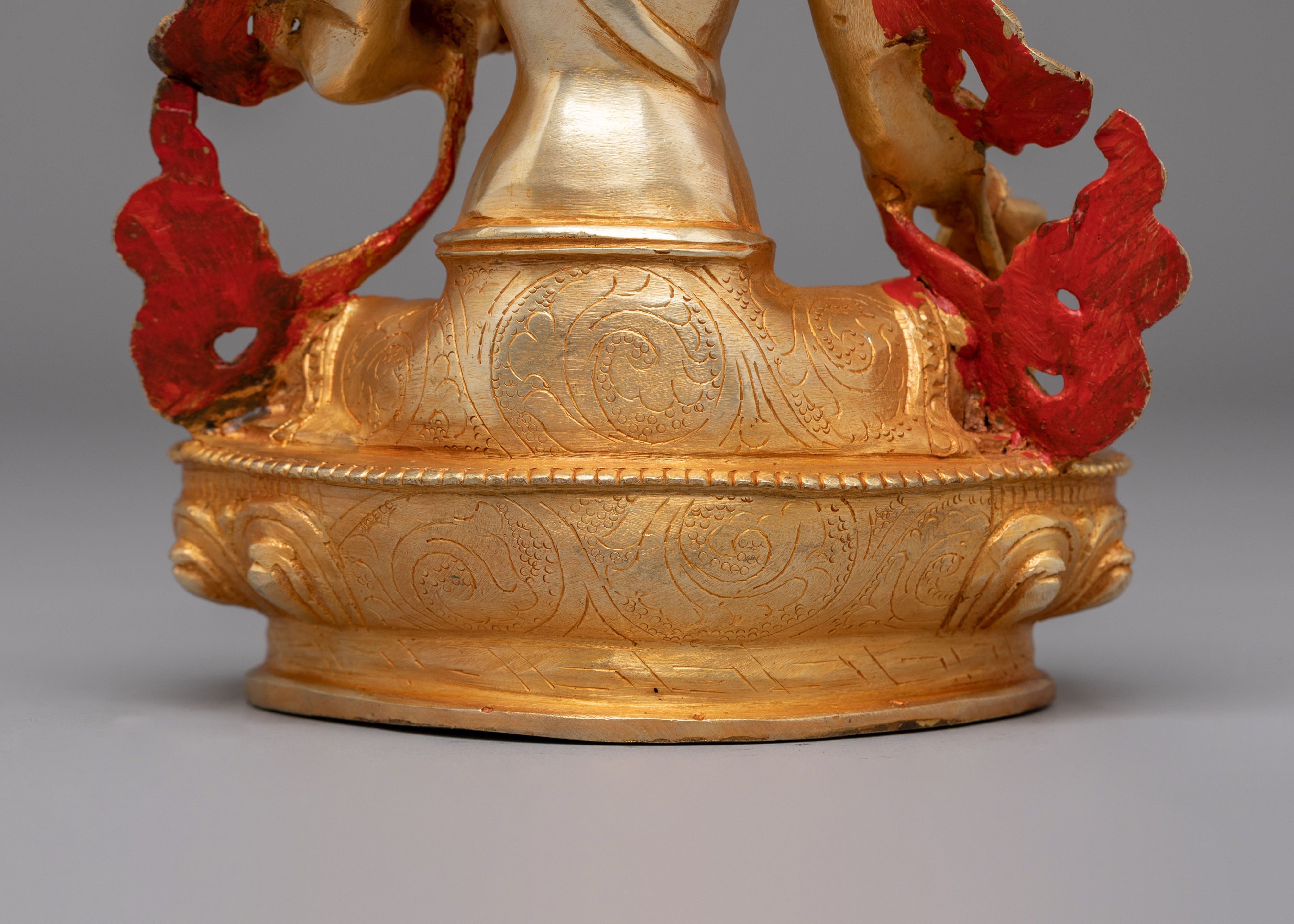 Handcrafted Green Tara Figurine | Embodiment of Compassion and Protection