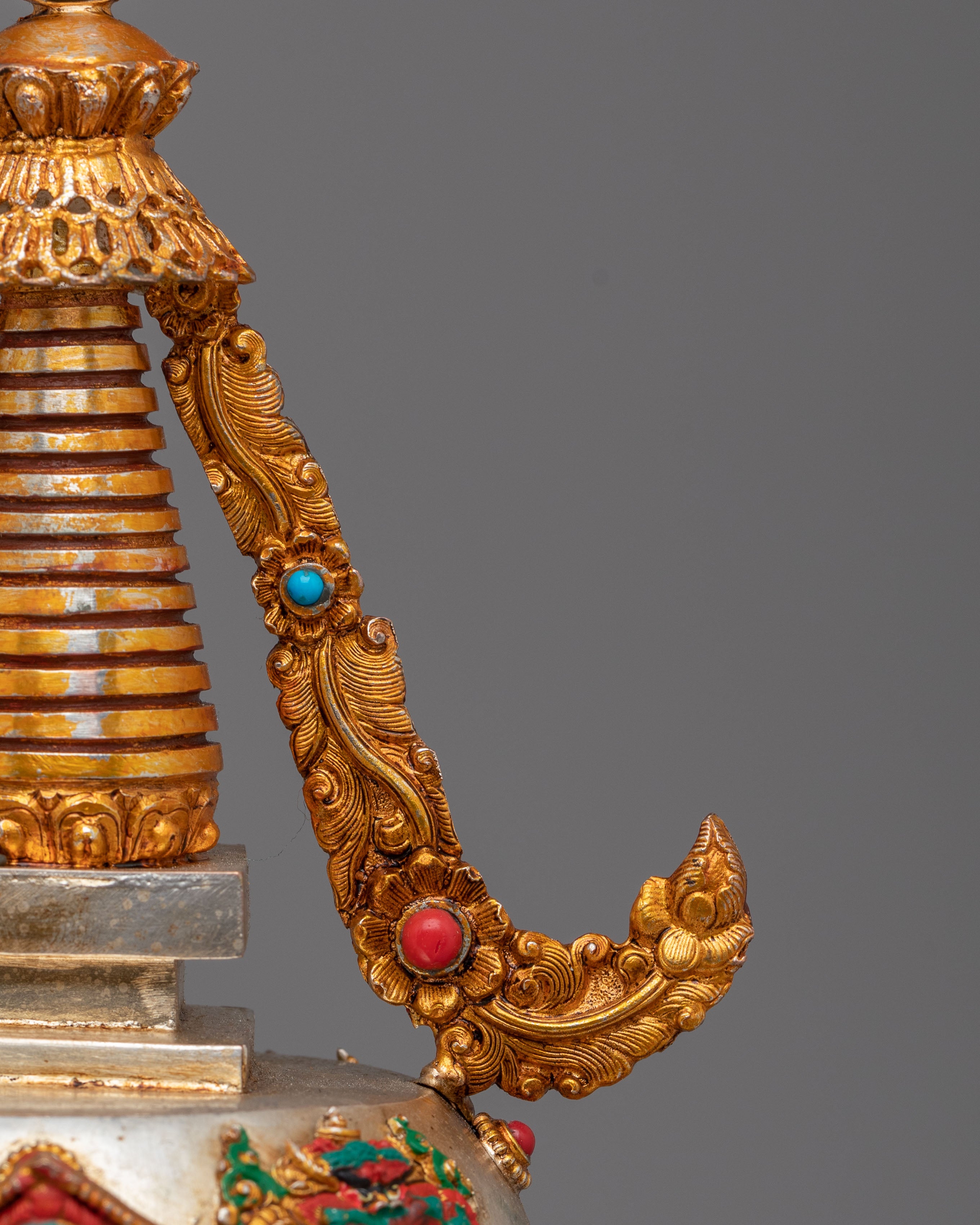 Jangchub Spiritual Stupa | Copper Body with Gold and Silver Plating
