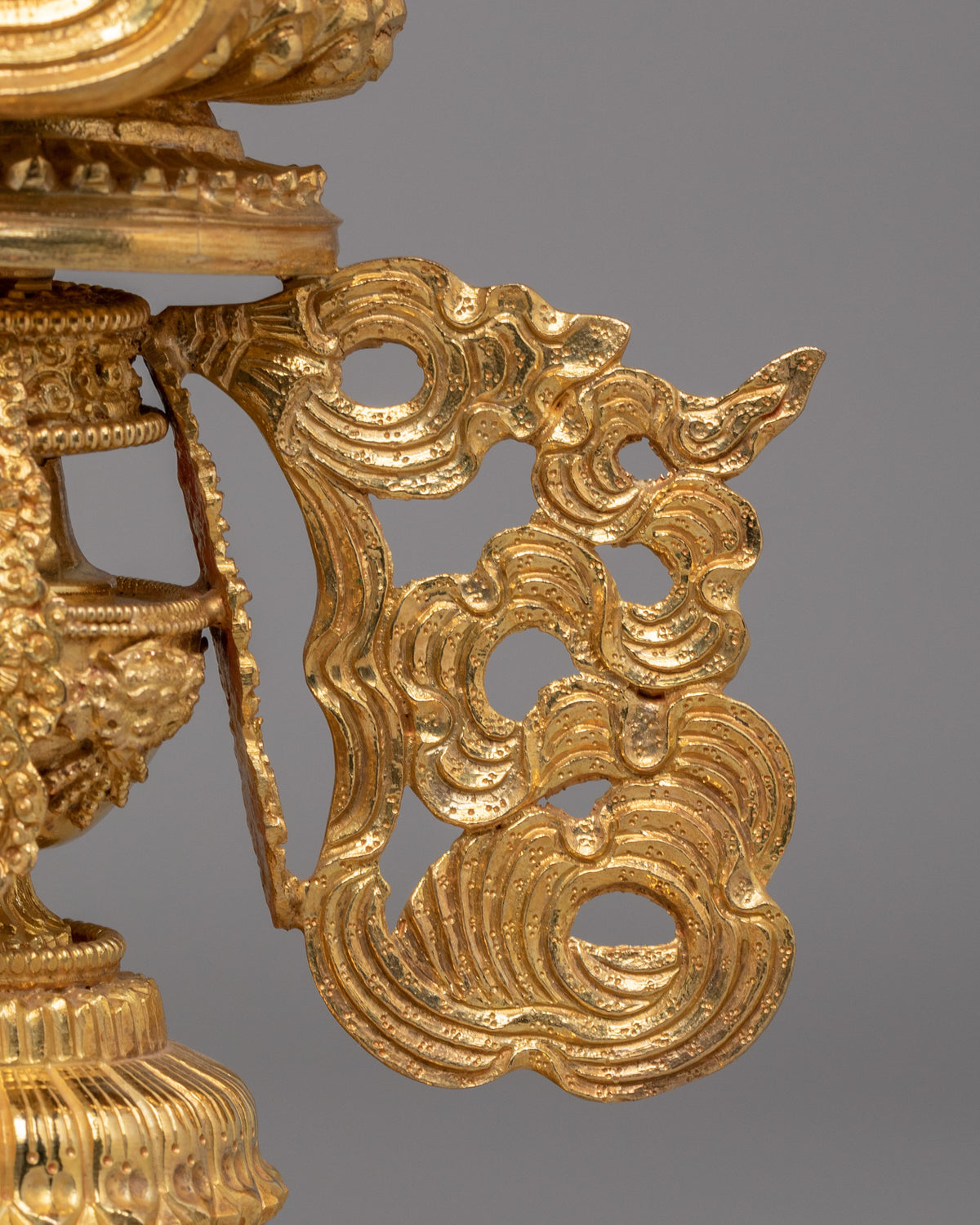 Buddhist Doya Ngaga Set | Gold-Plated Copper Ritual Tools