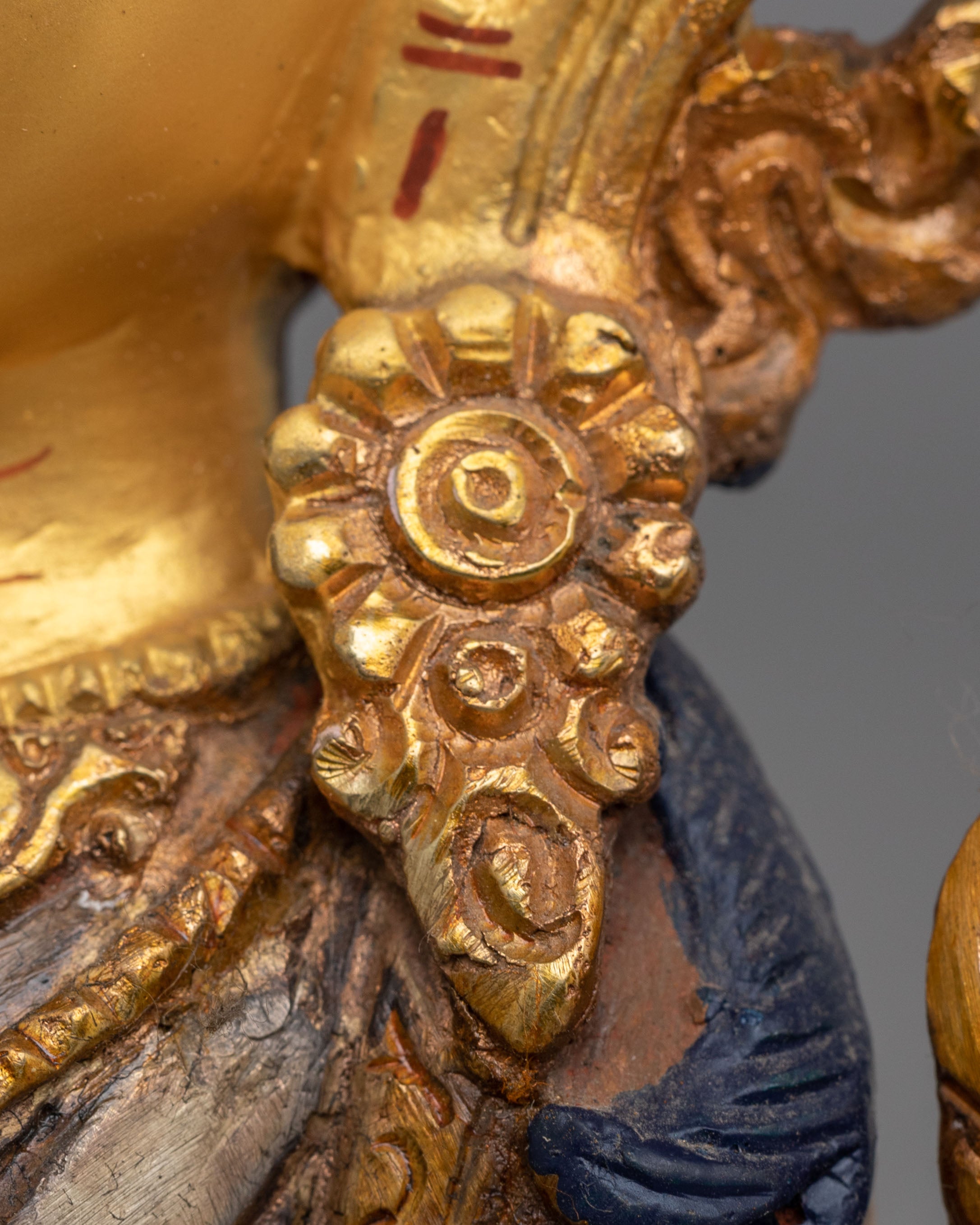 Himalayan White Tara Statue for Altar | Oxidized Copper Body