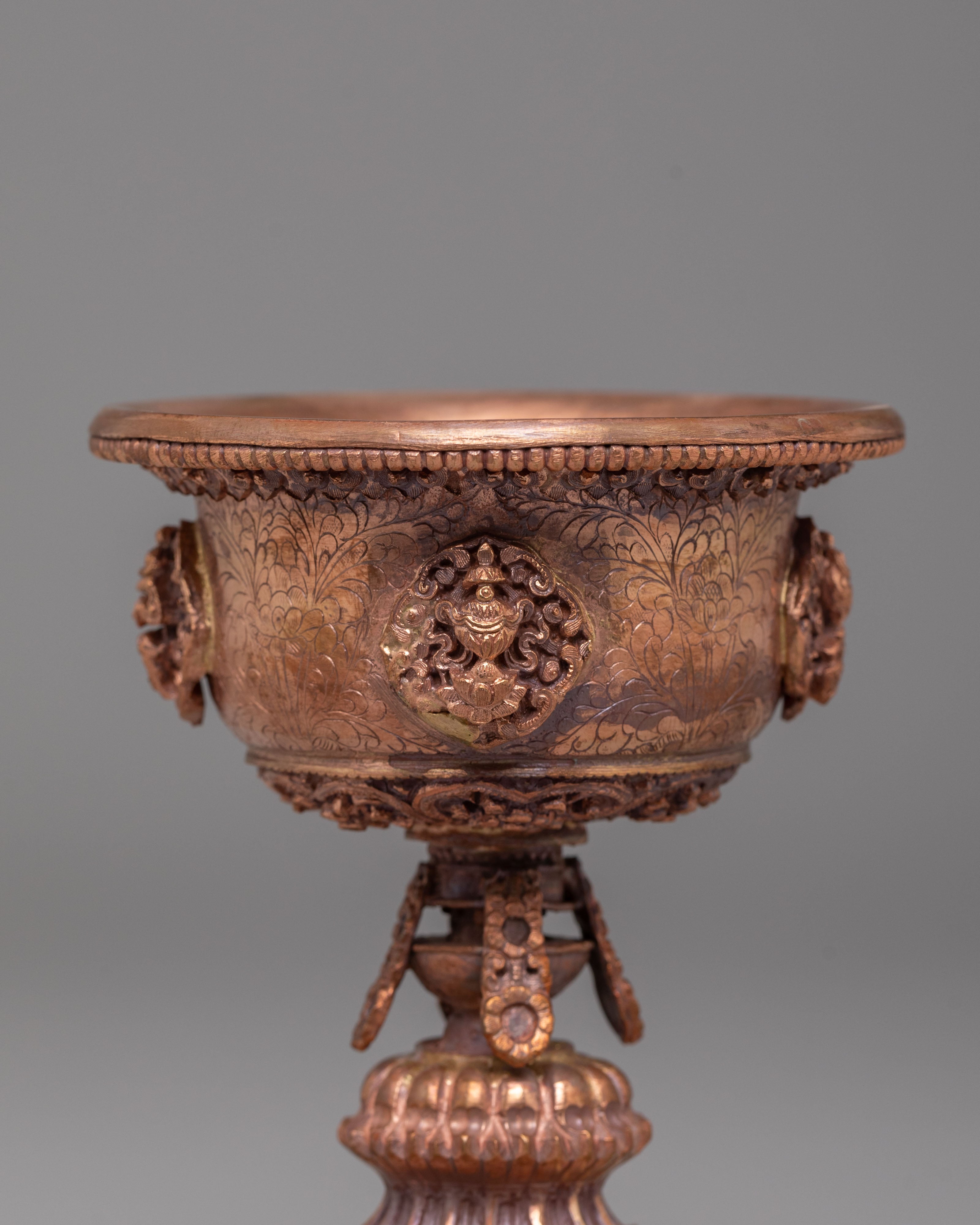 Copper Butter Lamp for Offering | Symbol of Wisdom