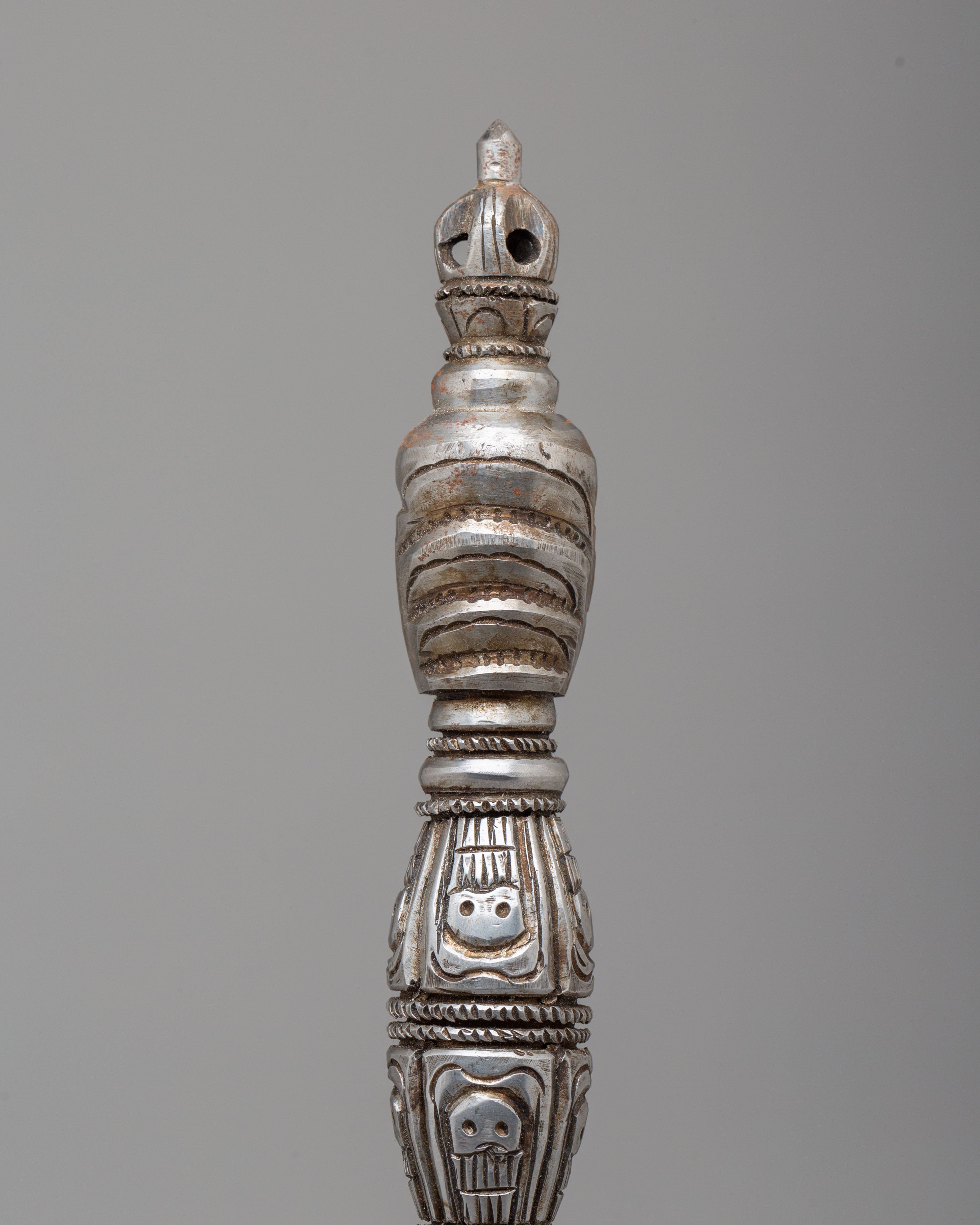 Handcrafted Tibetan Kila Ritual Dagger | Iron Phurba for Spiritual Practices