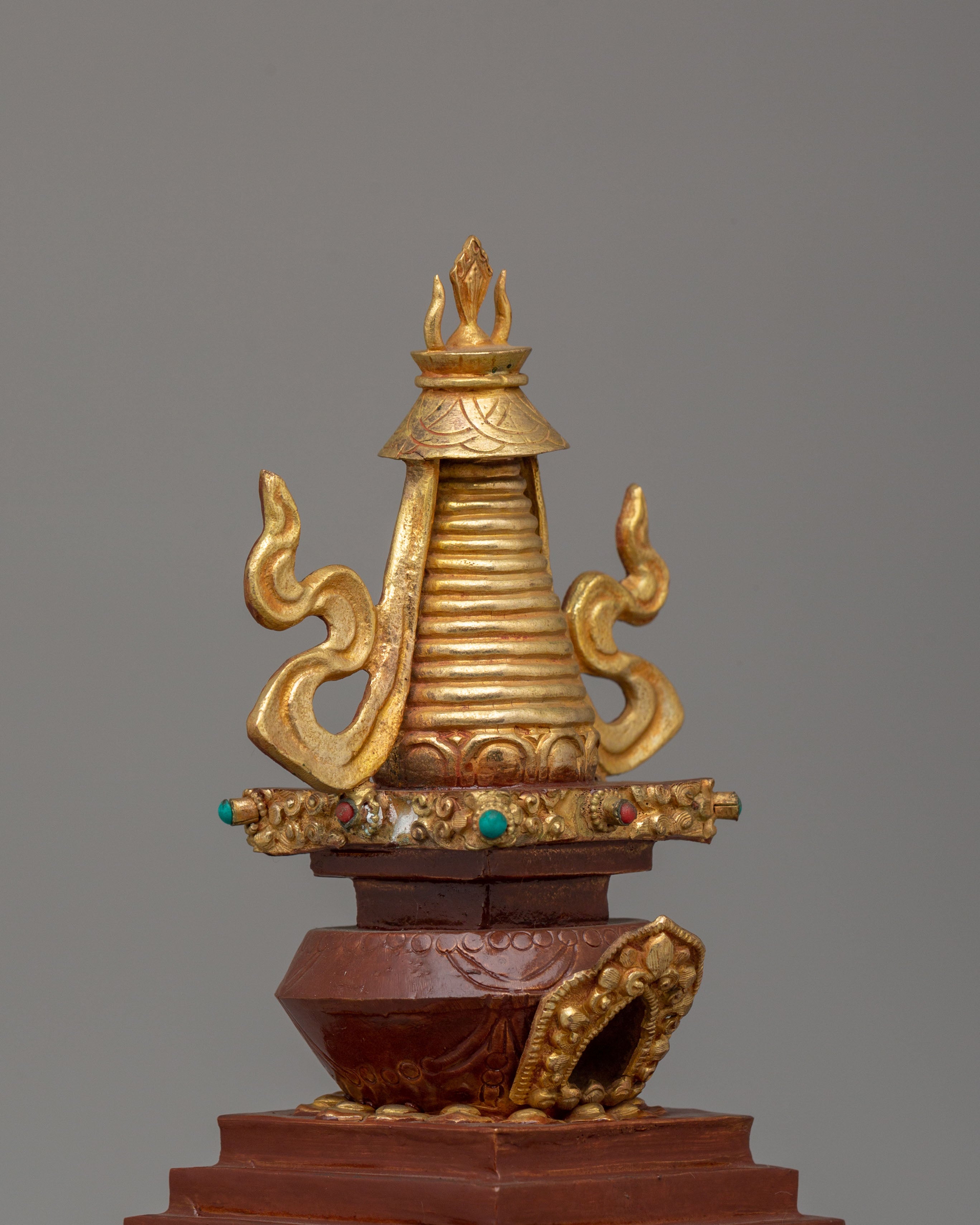 Handcrafted Sacred Altar Enlightenment Stupa | Symbol of Inner Peace