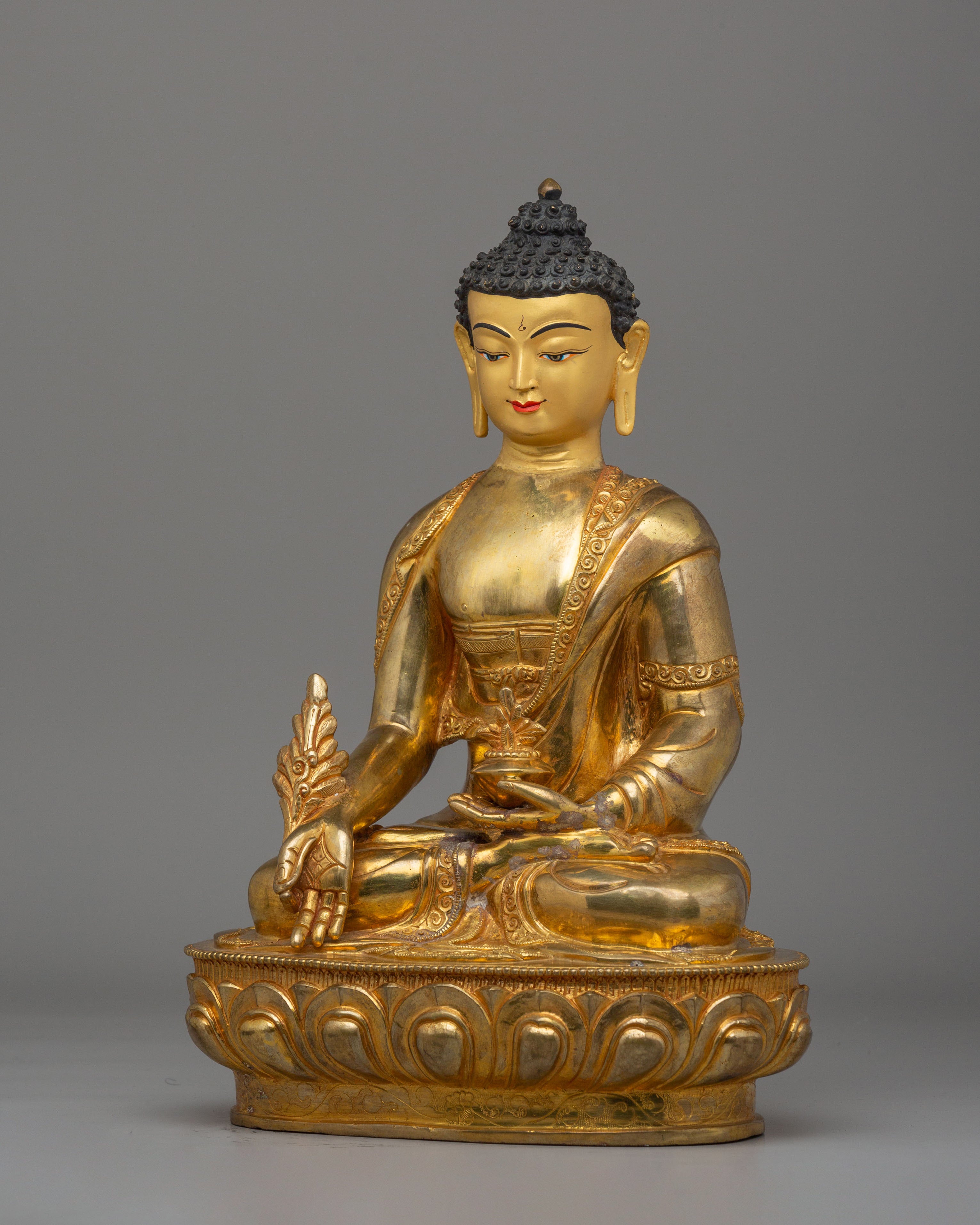 Spiritual Handcrafted Medicine Buddha Statue | Tibetan Healing Deity Figurine