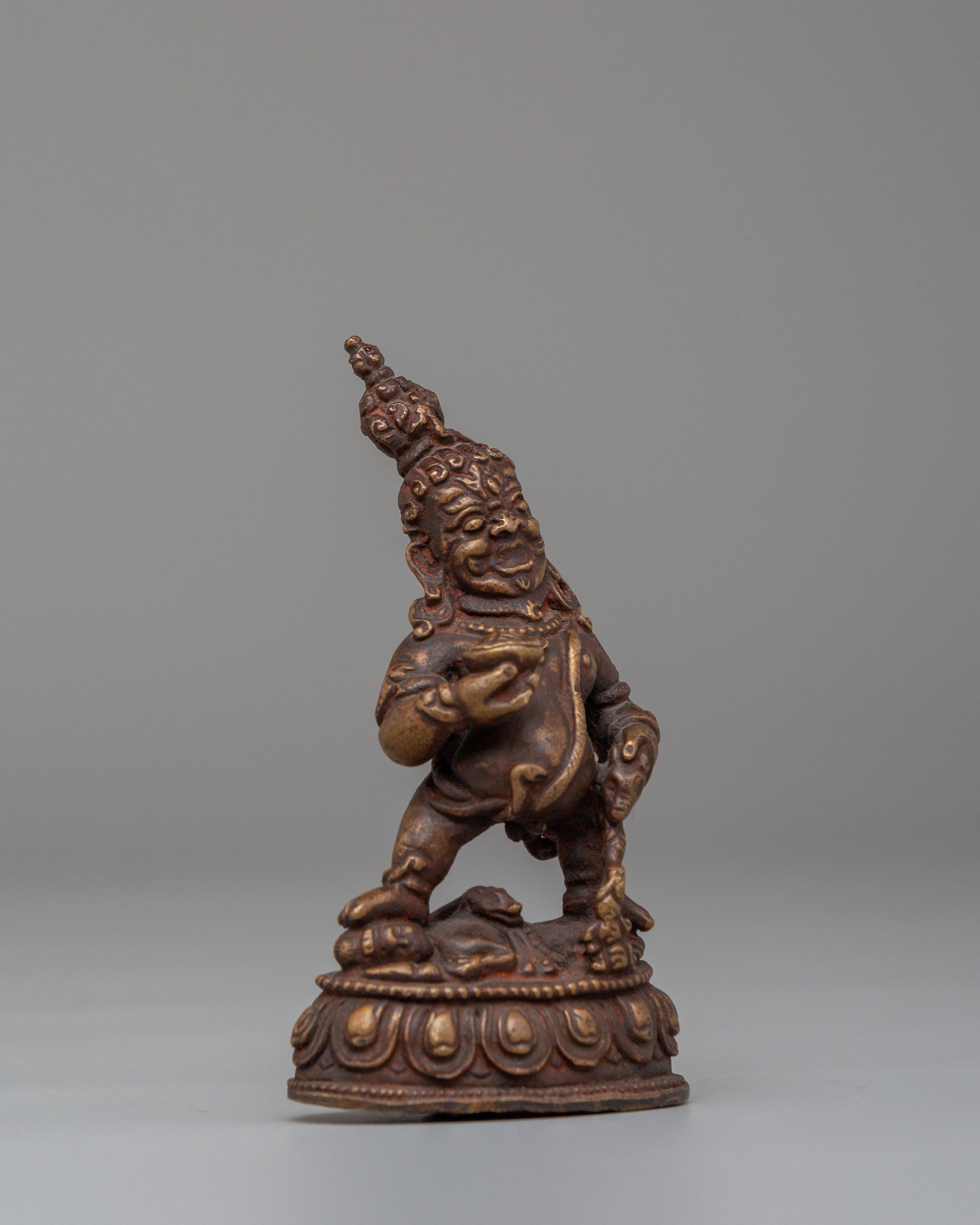 Black Dzambhala Wealth Deity Sculpture | Sacred Buddhist Altar Decor