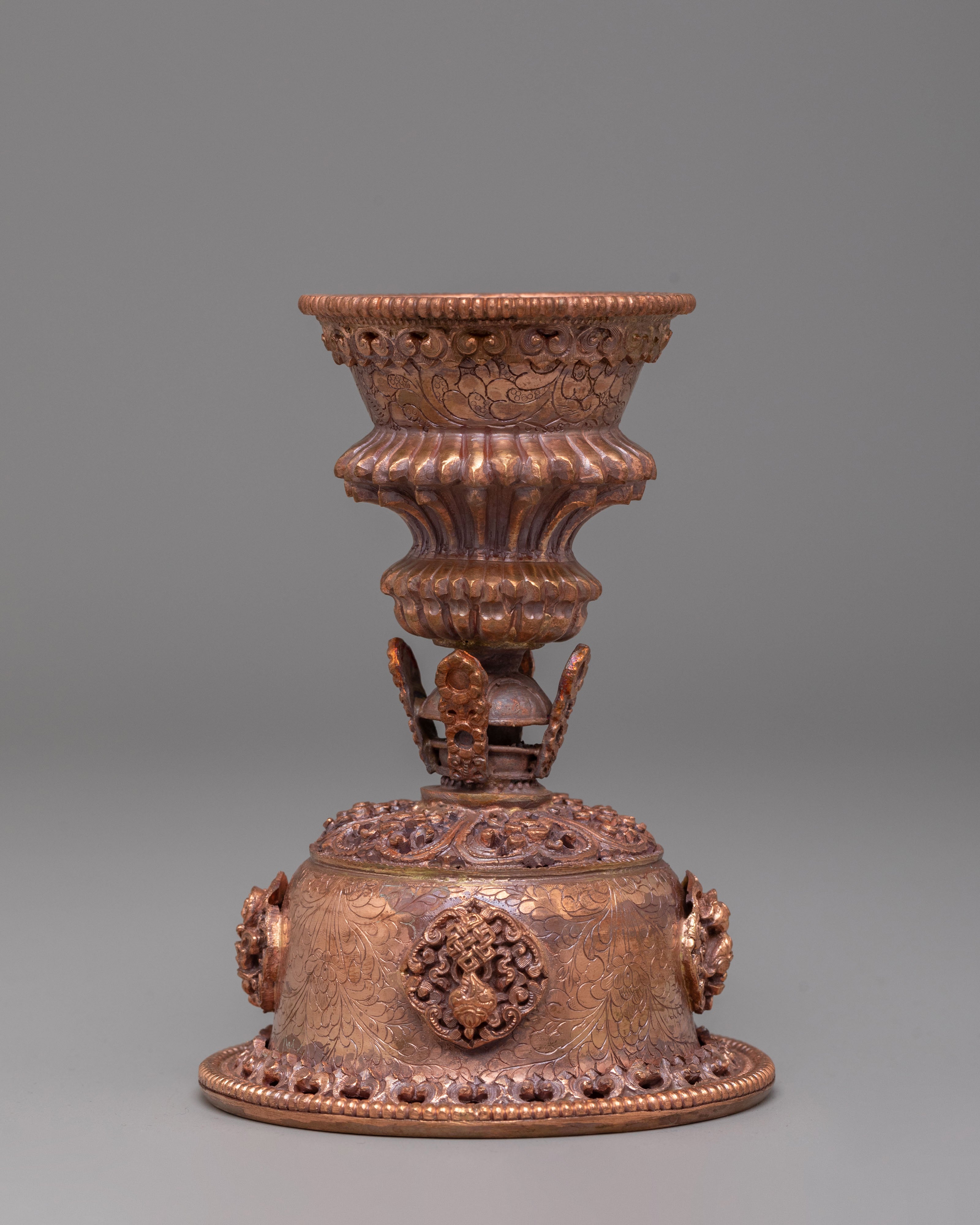 Copper Butter Lamp for Offering | Symbol of Wisdom