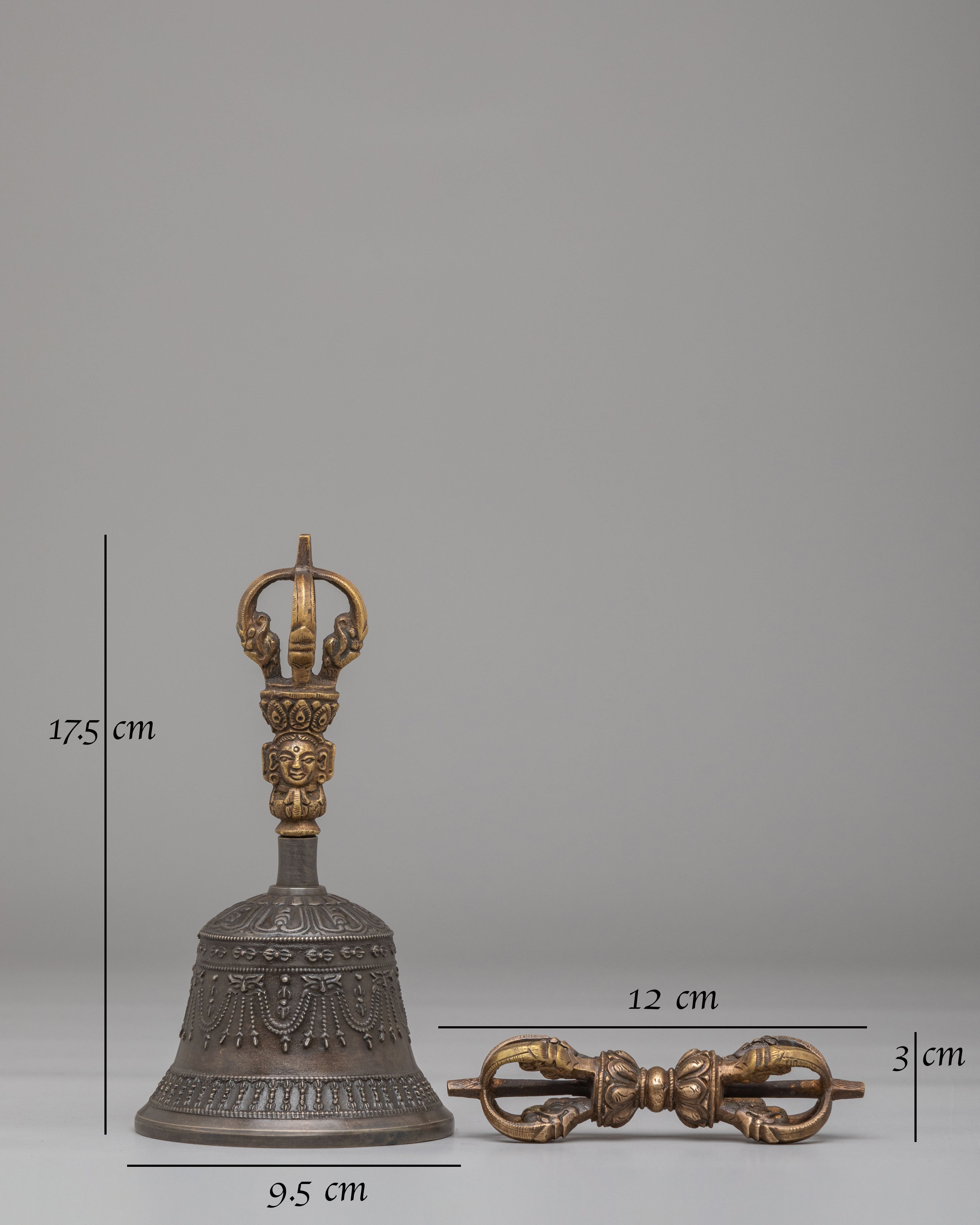 Buddhist Vajra Bell Set | Sacred Tibetan Ritual Tools