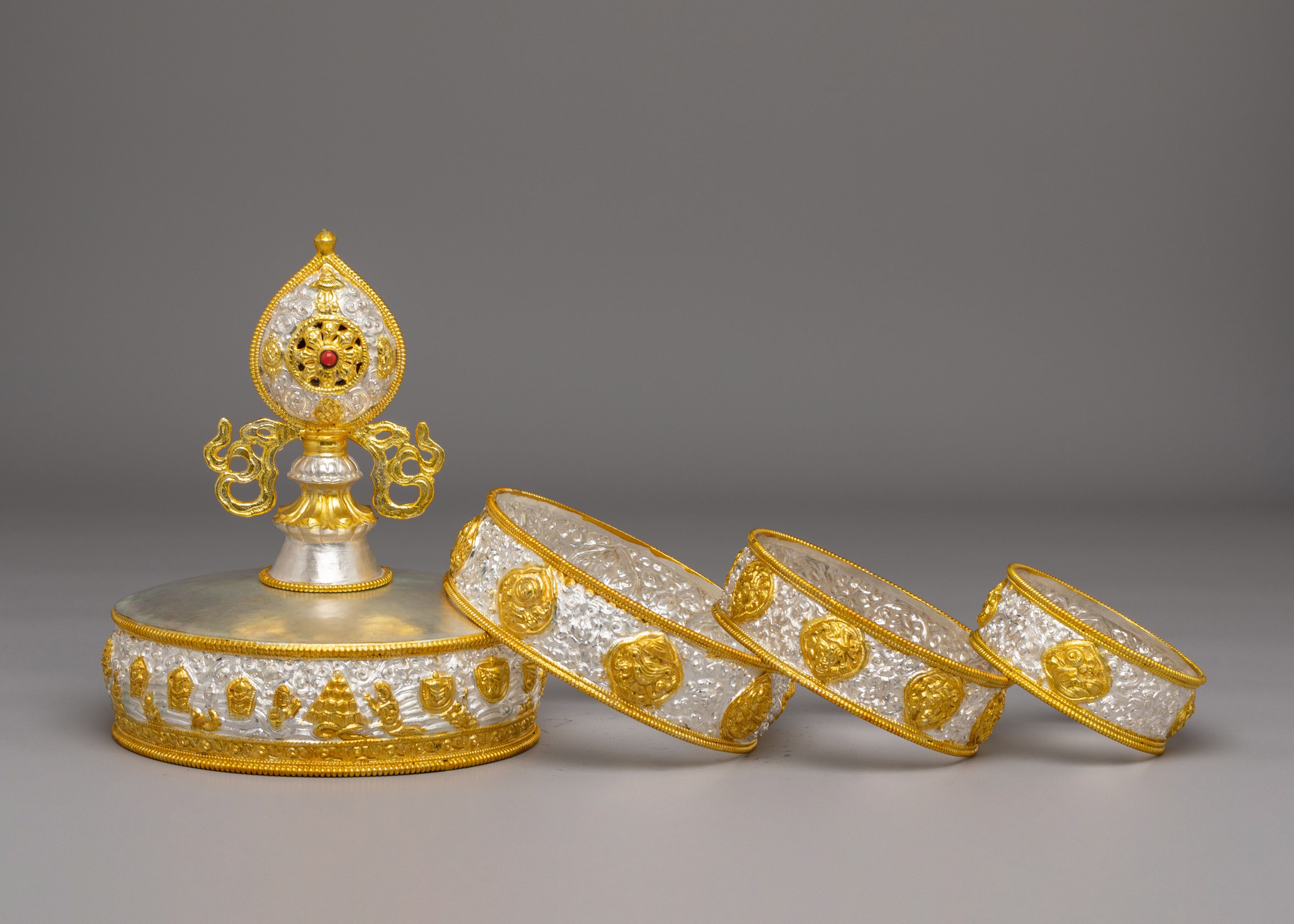 Tibetan Buddhist Mandala Offering Set | Meditation & Puja Practice