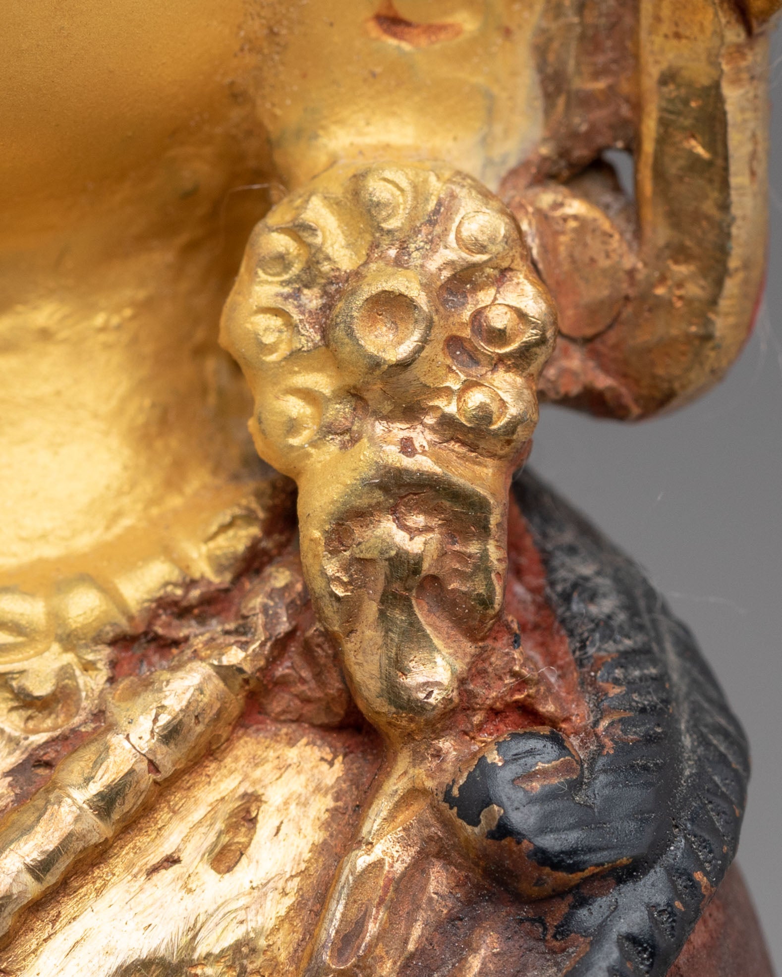Buddhist Long Life Amitayus Statue | 24K Gold Plated Tibetan Deity