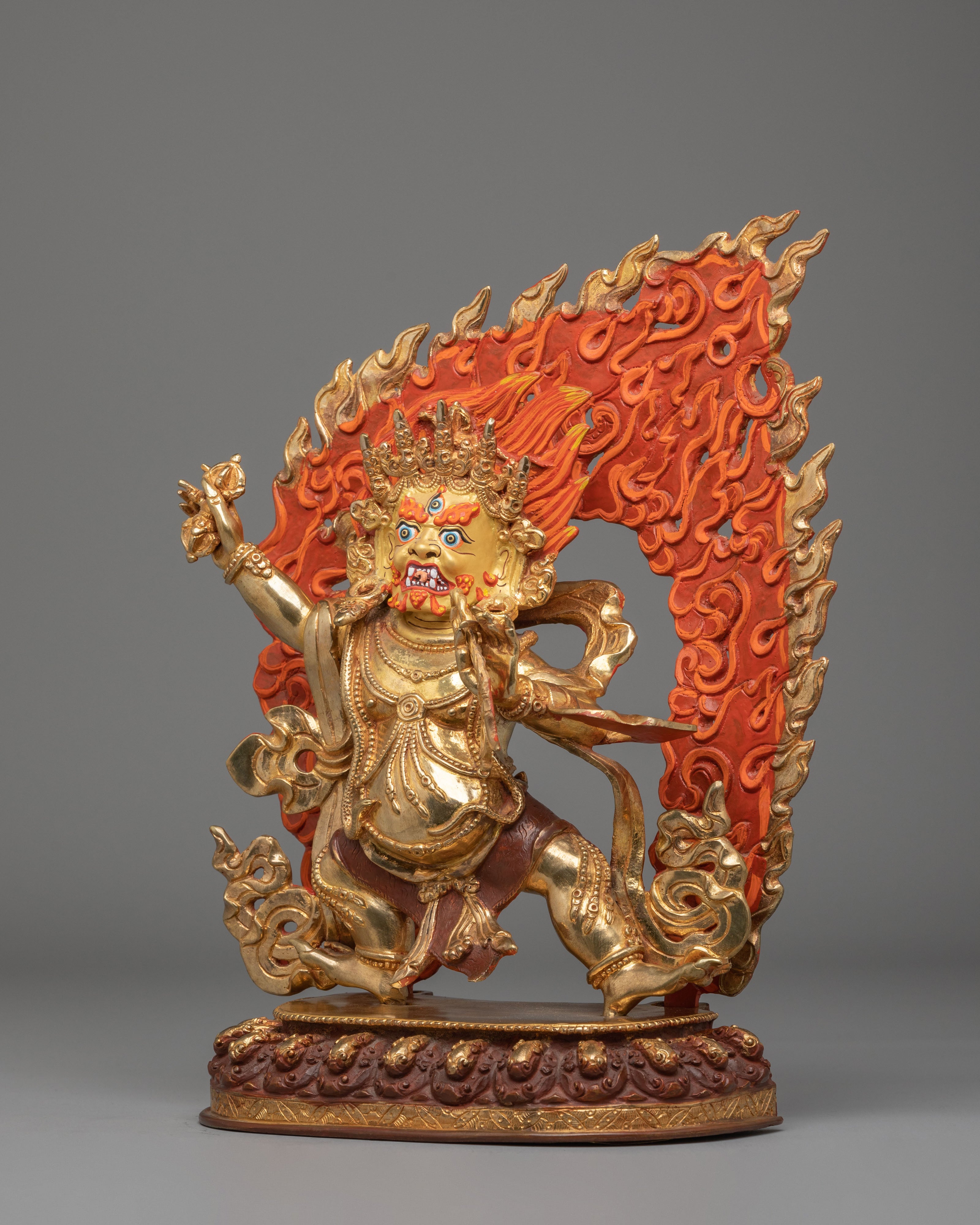 Wrathful Vajrapani Deity Statue | Traditional Tibetan Artwork