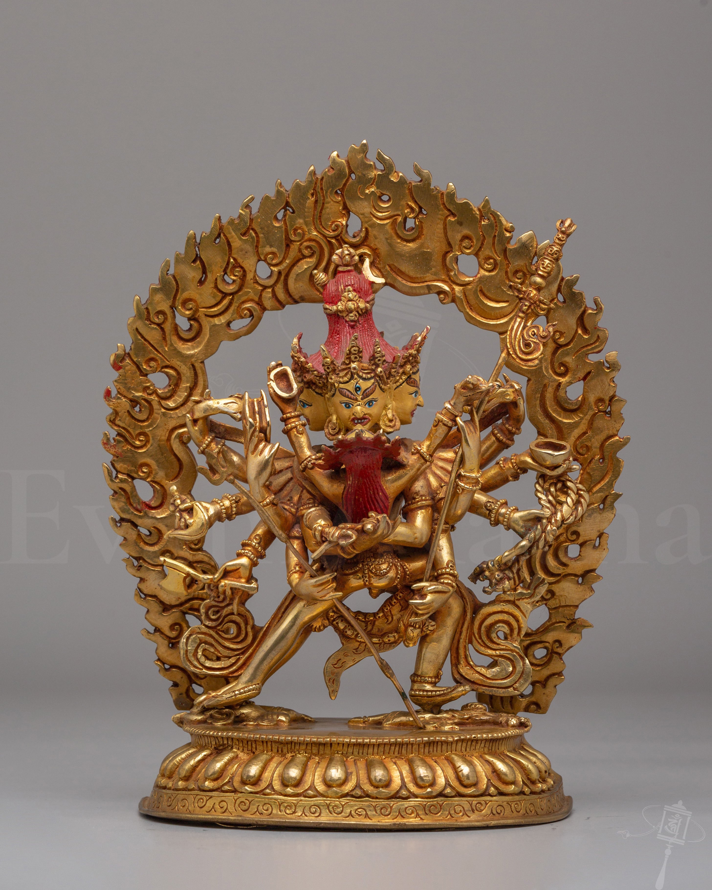Buddhist Chakrasamvara With Consort Statue