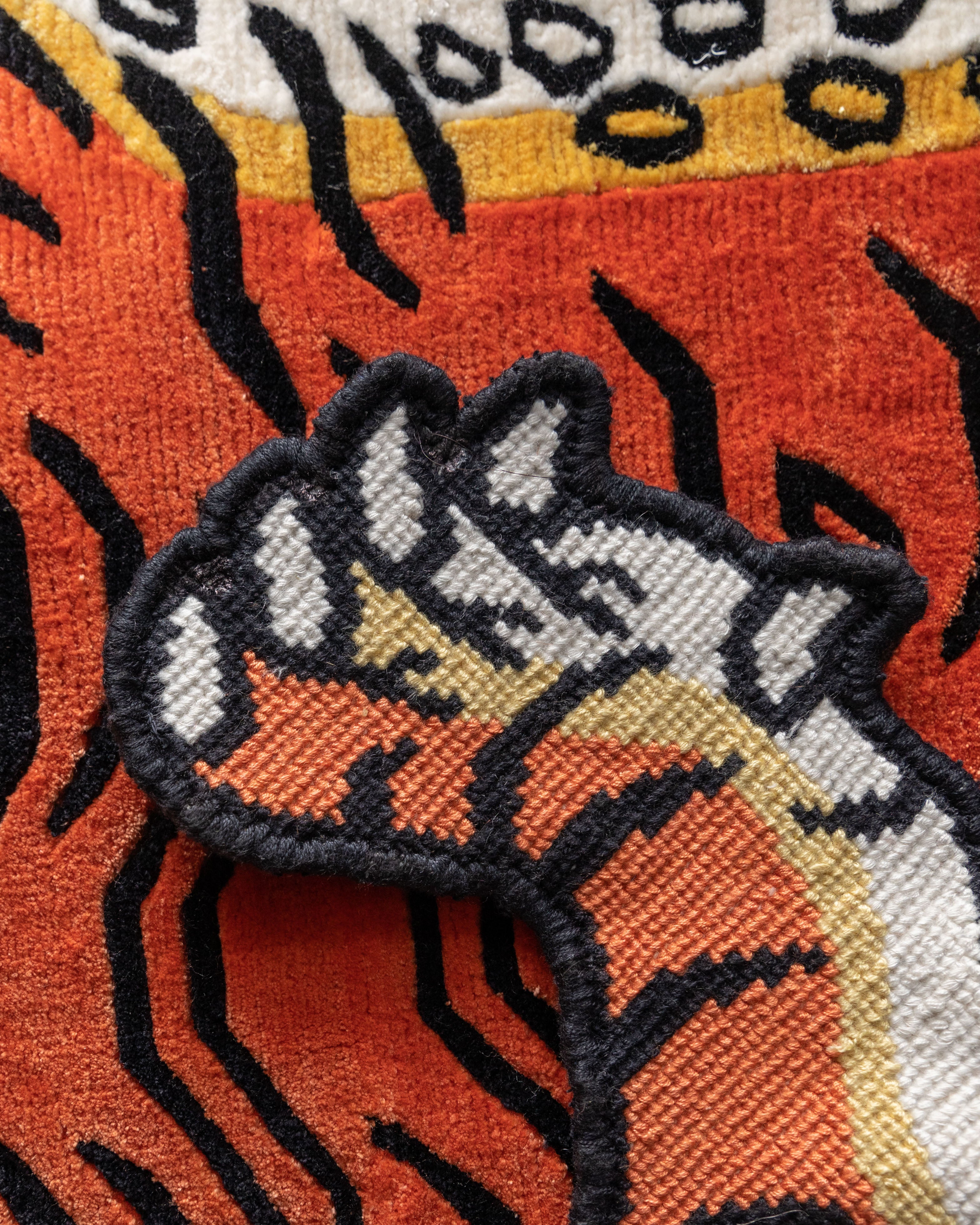 Handmade Tibetan Rug | Tibetan Wool Meditation Carpet