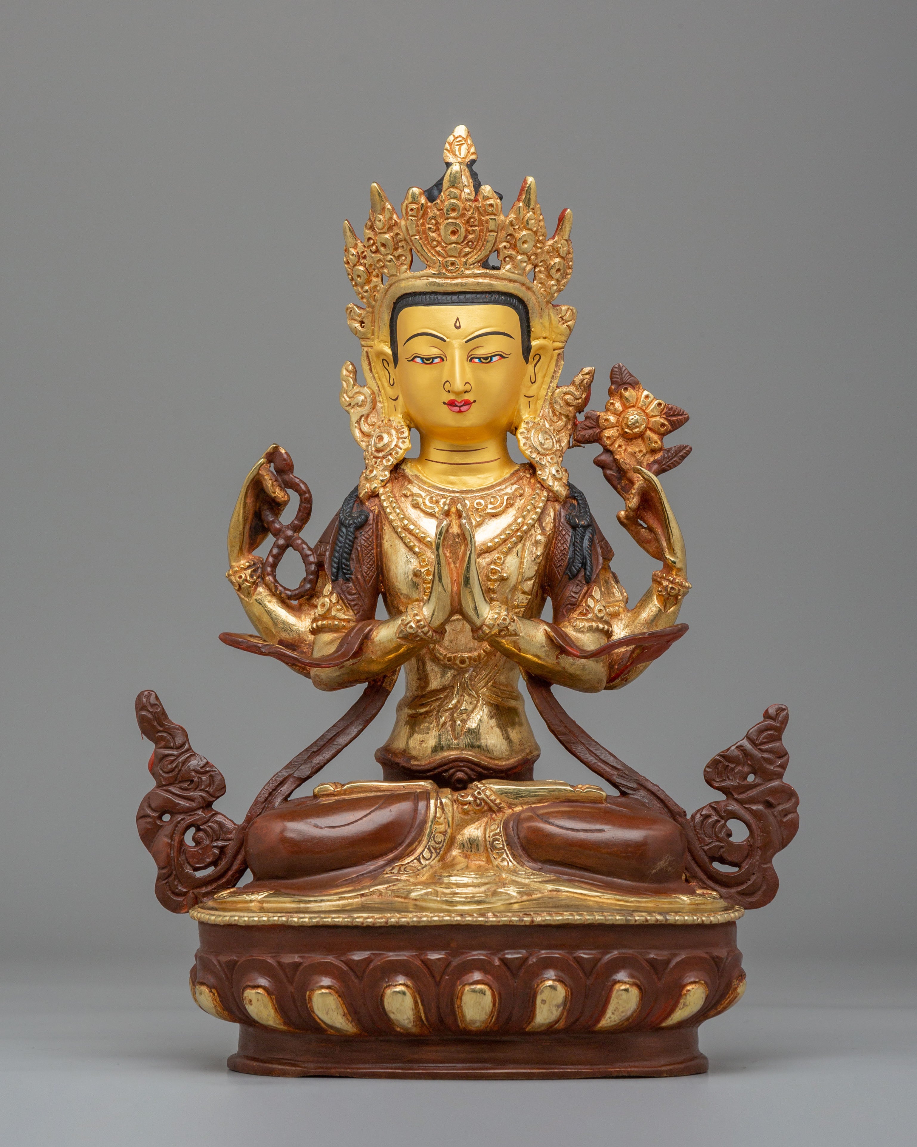 Buddha Dharma Sangha Set Statue | Tibetan Spiritual Art for Meditation and Decor