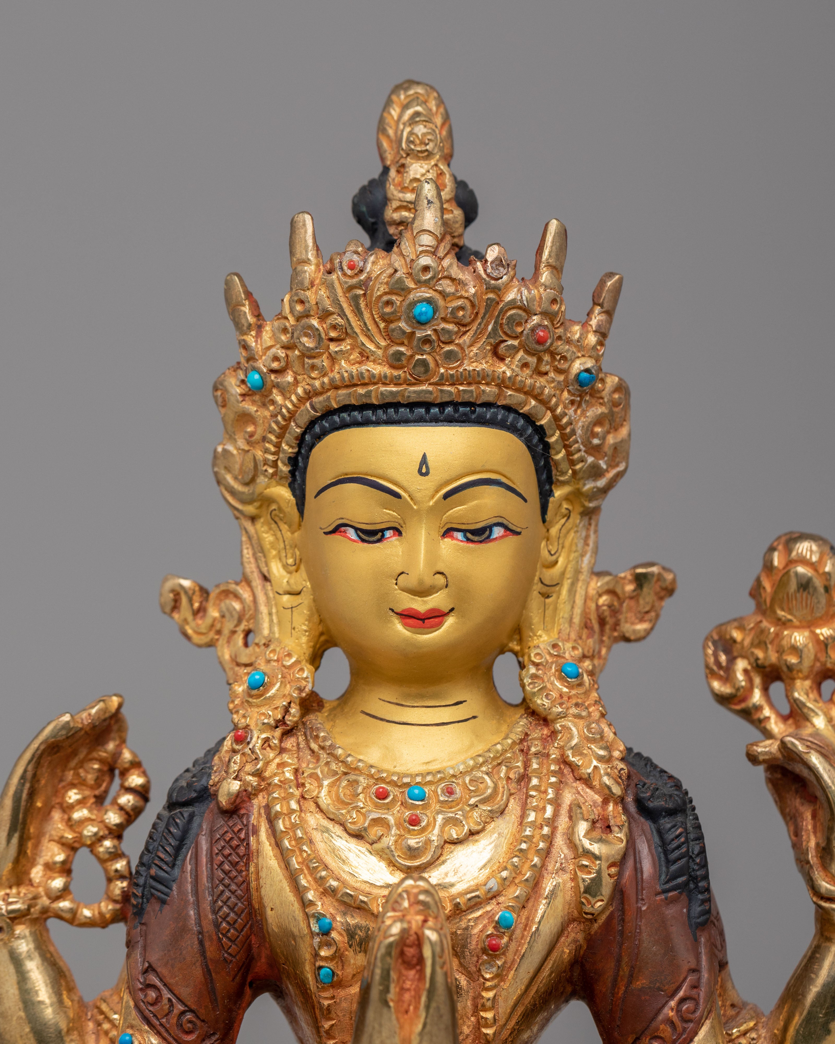 Handmade Chenrezig Deity Statue | Tibetan Bodhisattva of Compassion
