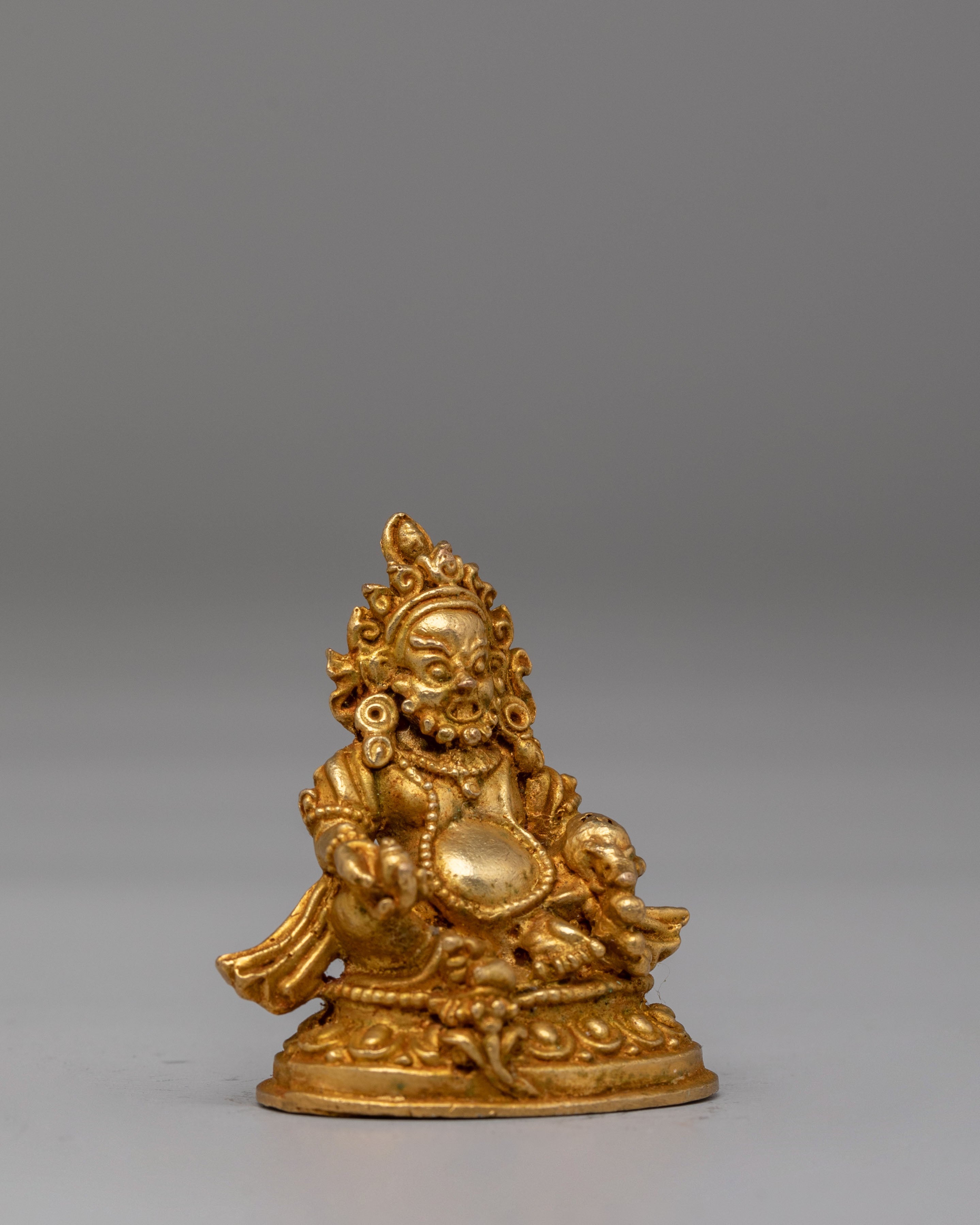 Spiritual Dzambhala Abundance Deity Statue | Tibetan Wealth Deity Figurine