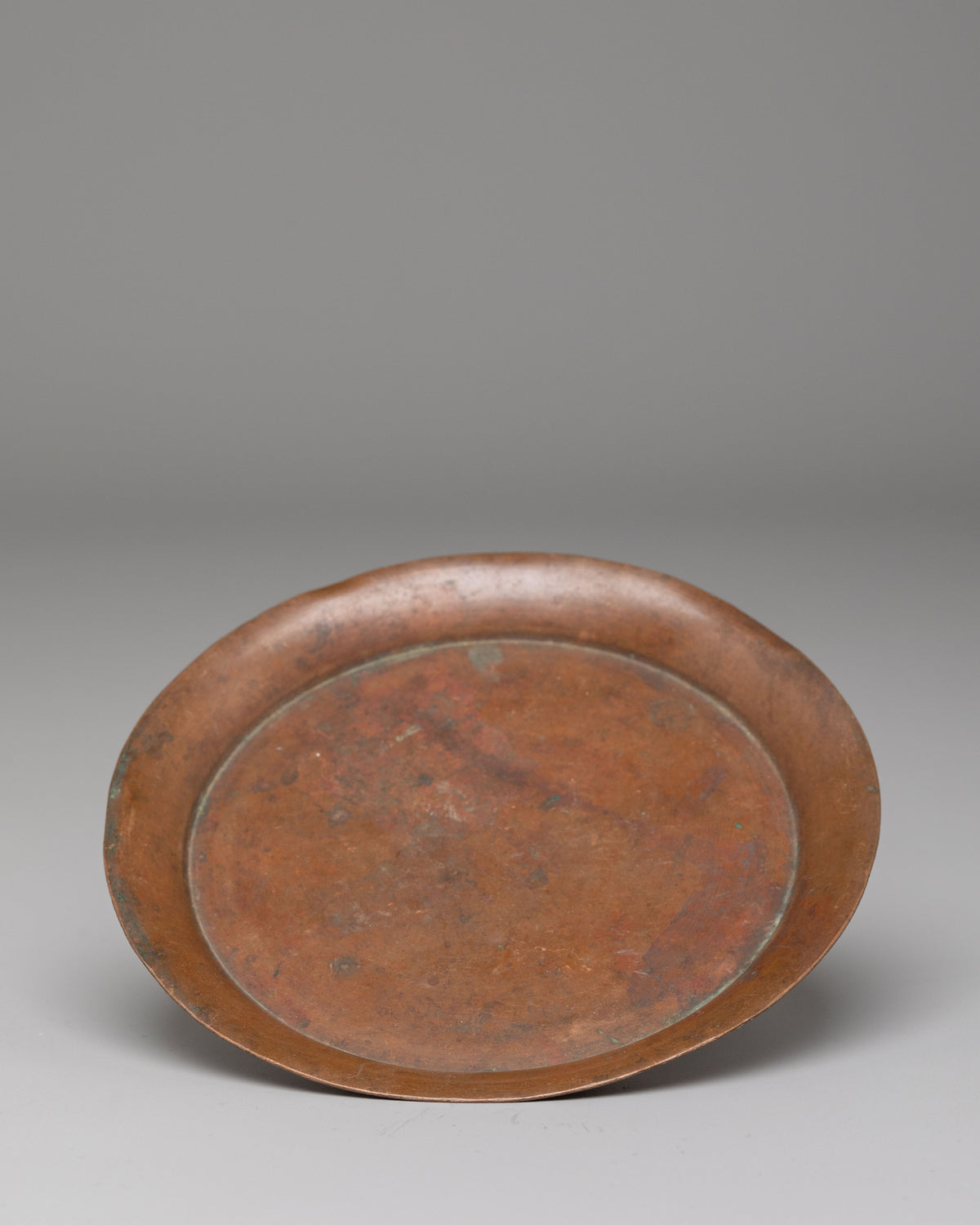 Handcrafted Offering Plate | Antique Copper Buddhist Ritual Tray
