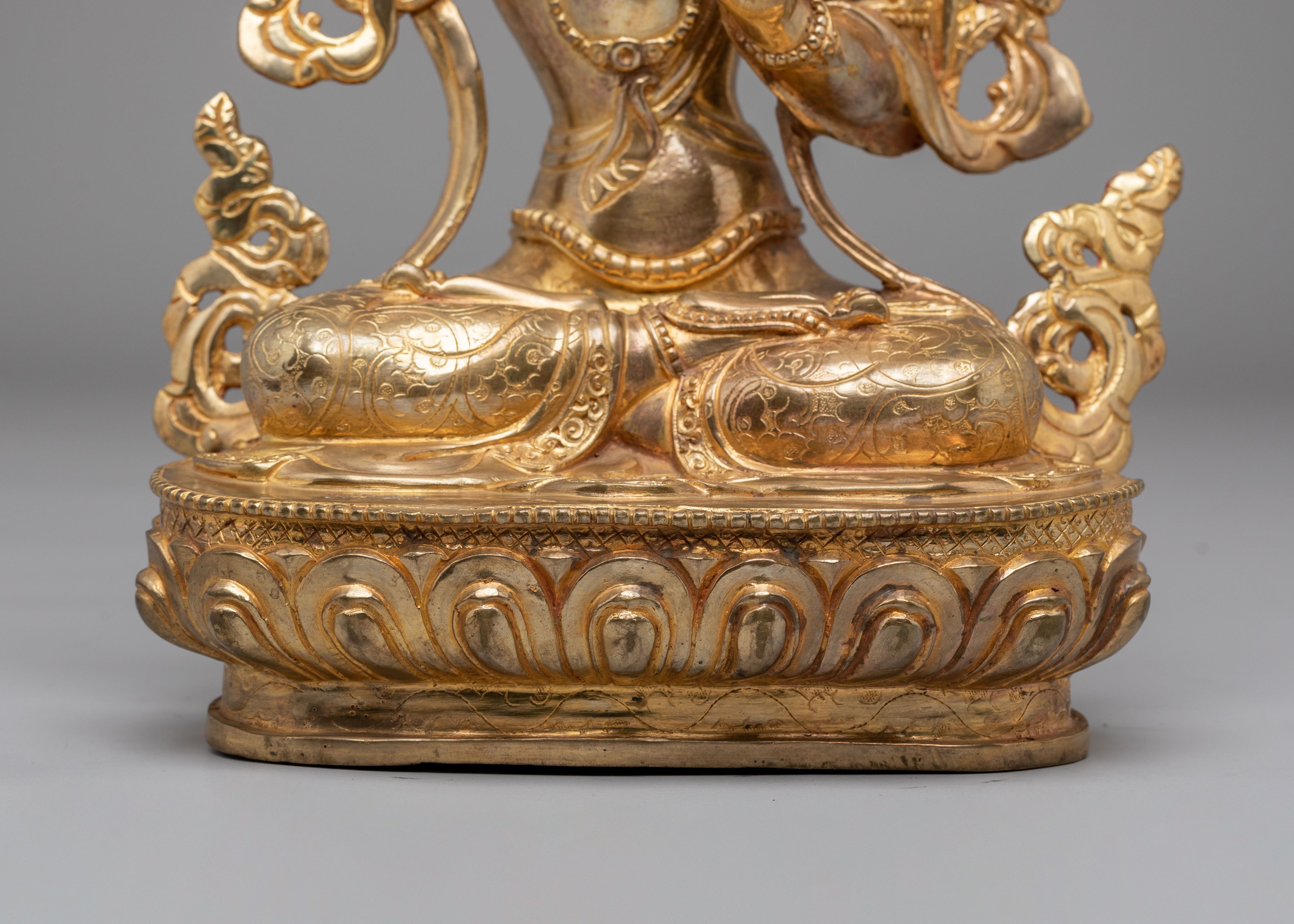 Manjushri Statue Of Power And Wisdom | Symbolizing Knowledge