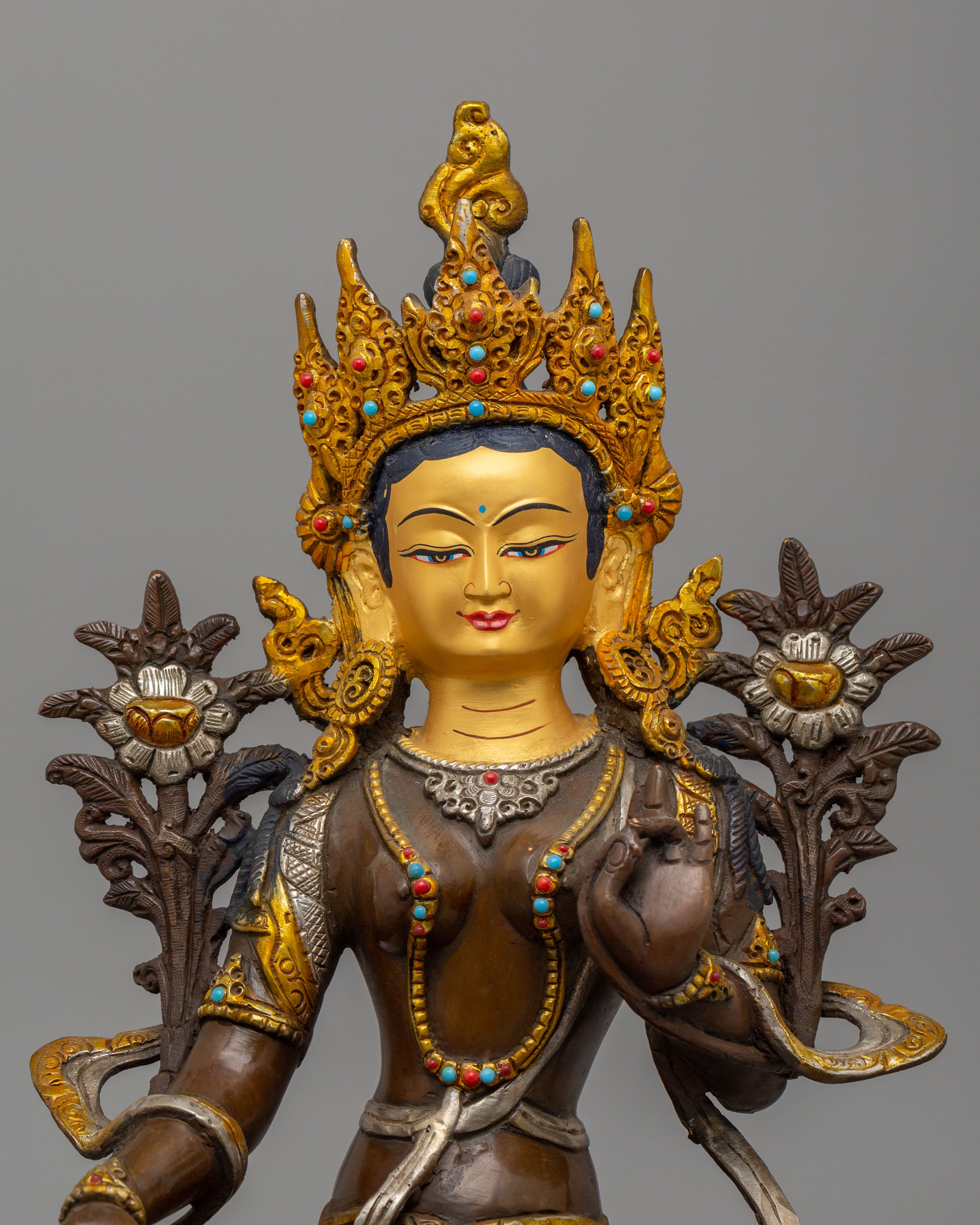 Tibetan Goddess Green Tara Statue | Handmade Artwork of Compassion