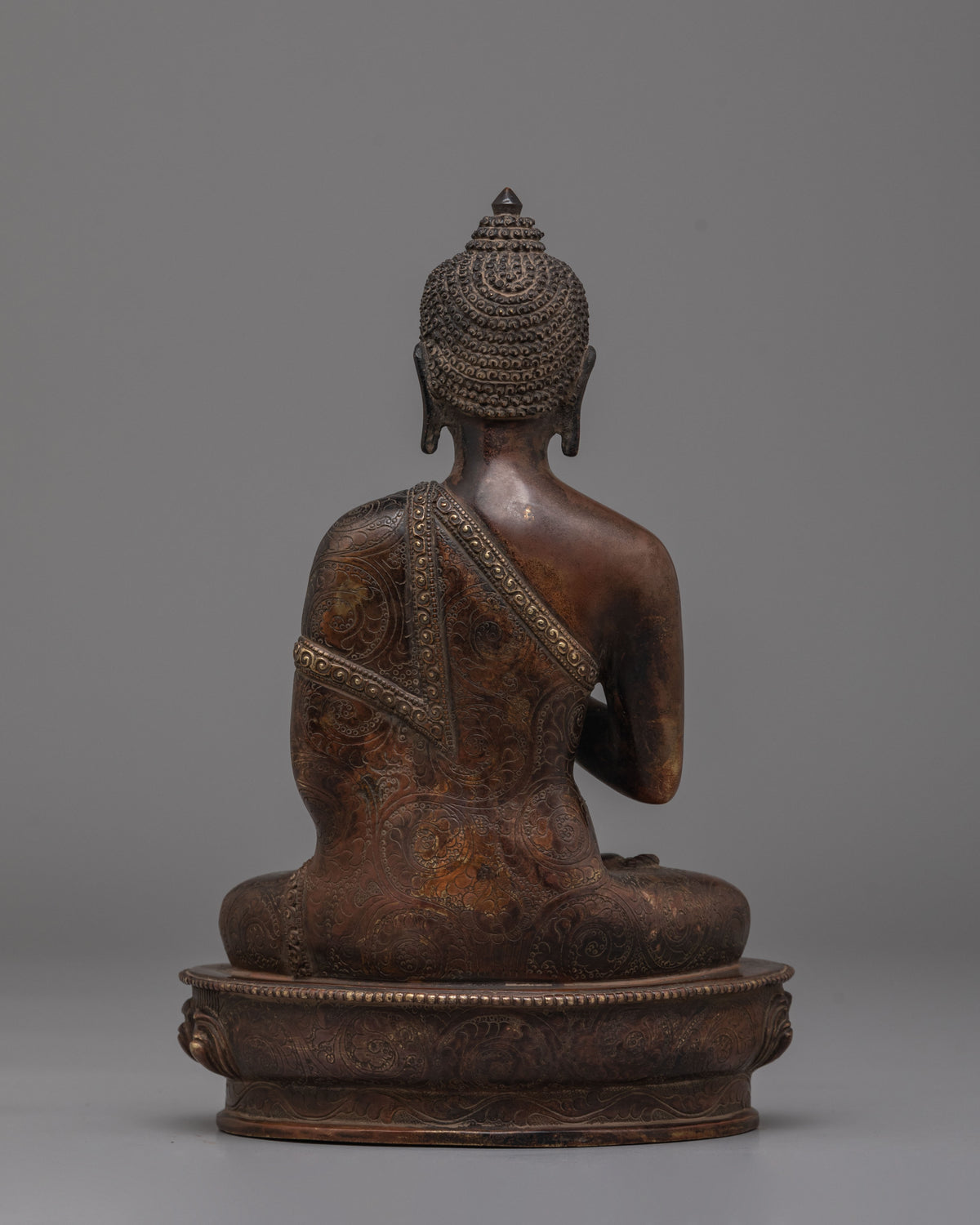 Tibetan Vairocana Buddha Statue | Copper Oxidized Tibetan Statue