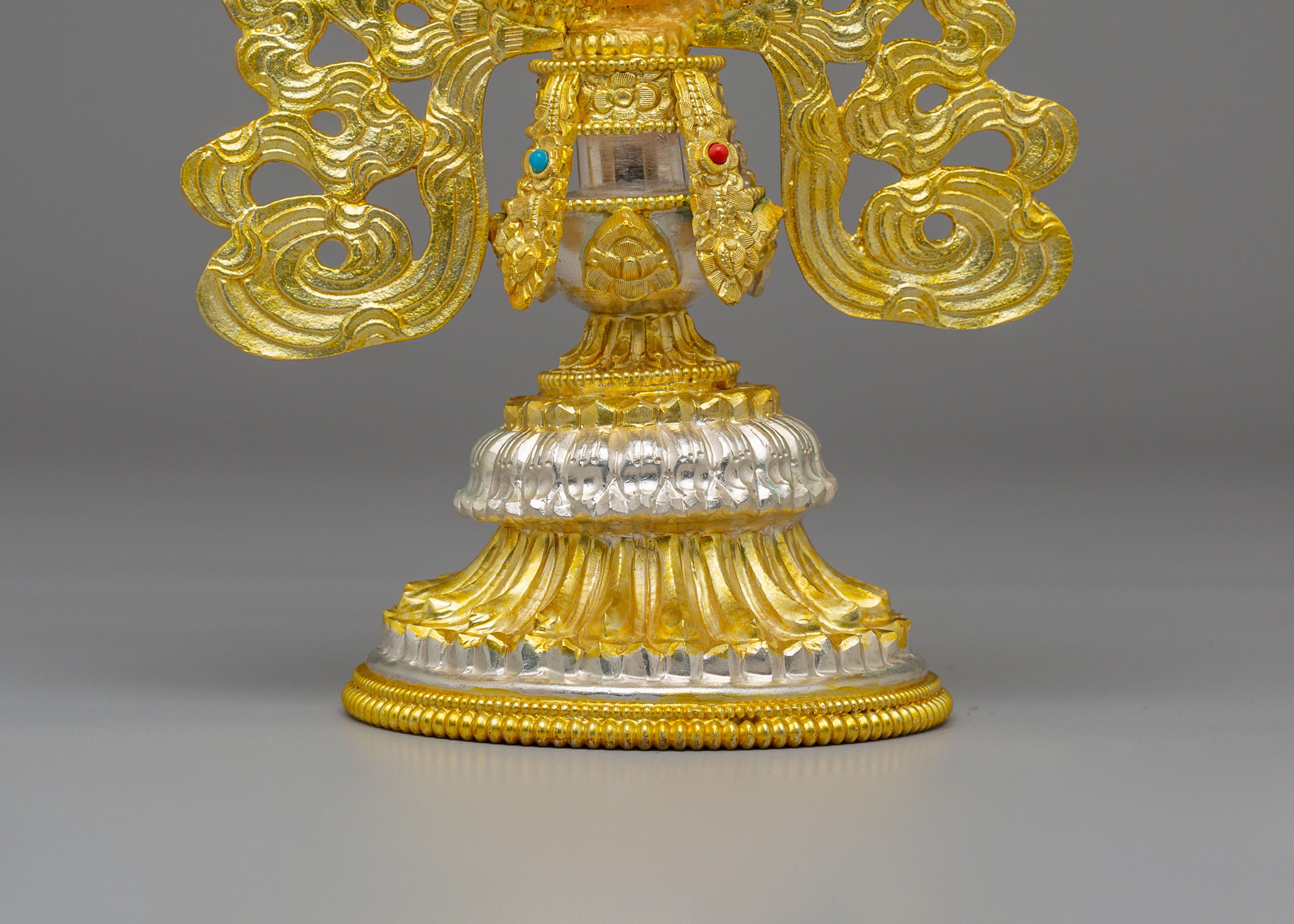 Tibetan Eight Auspicious Symbols | Copper Body, Electro Silver &amp; Gold Plating