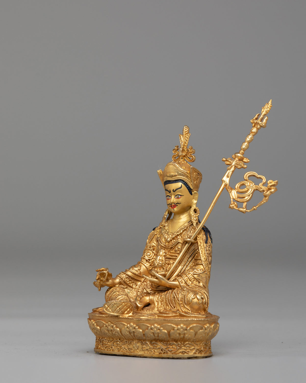 Handmade Guru Rinpoche Deity Statue | Padmasambhava Figurine for Meditation