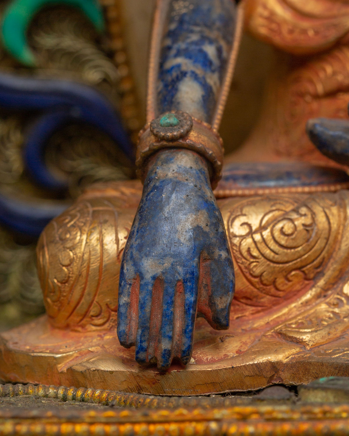 Himalayan Crowned Shakyamuni Buddha Statue | Crowned Buddha Figurine